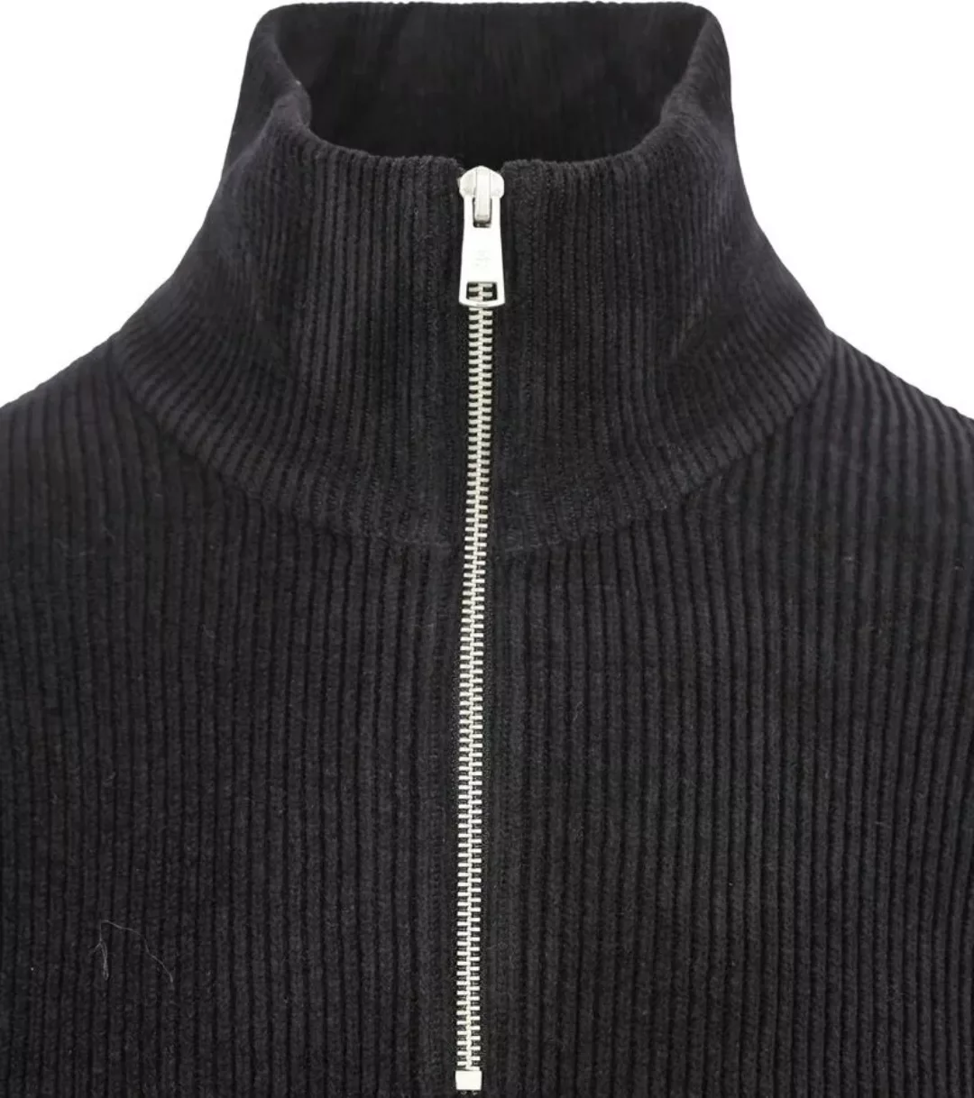 Marc O'Polo Half Zip Pullover Corduroy Schwarz - Größe M günstig online kaufen