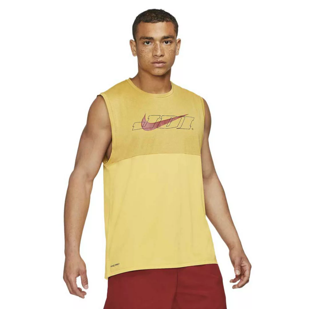 Nike Pro Dri Fit Sport Clash Graphic Ärmelloses T-shirt M Solar Flare / Whe günstig online kaufen