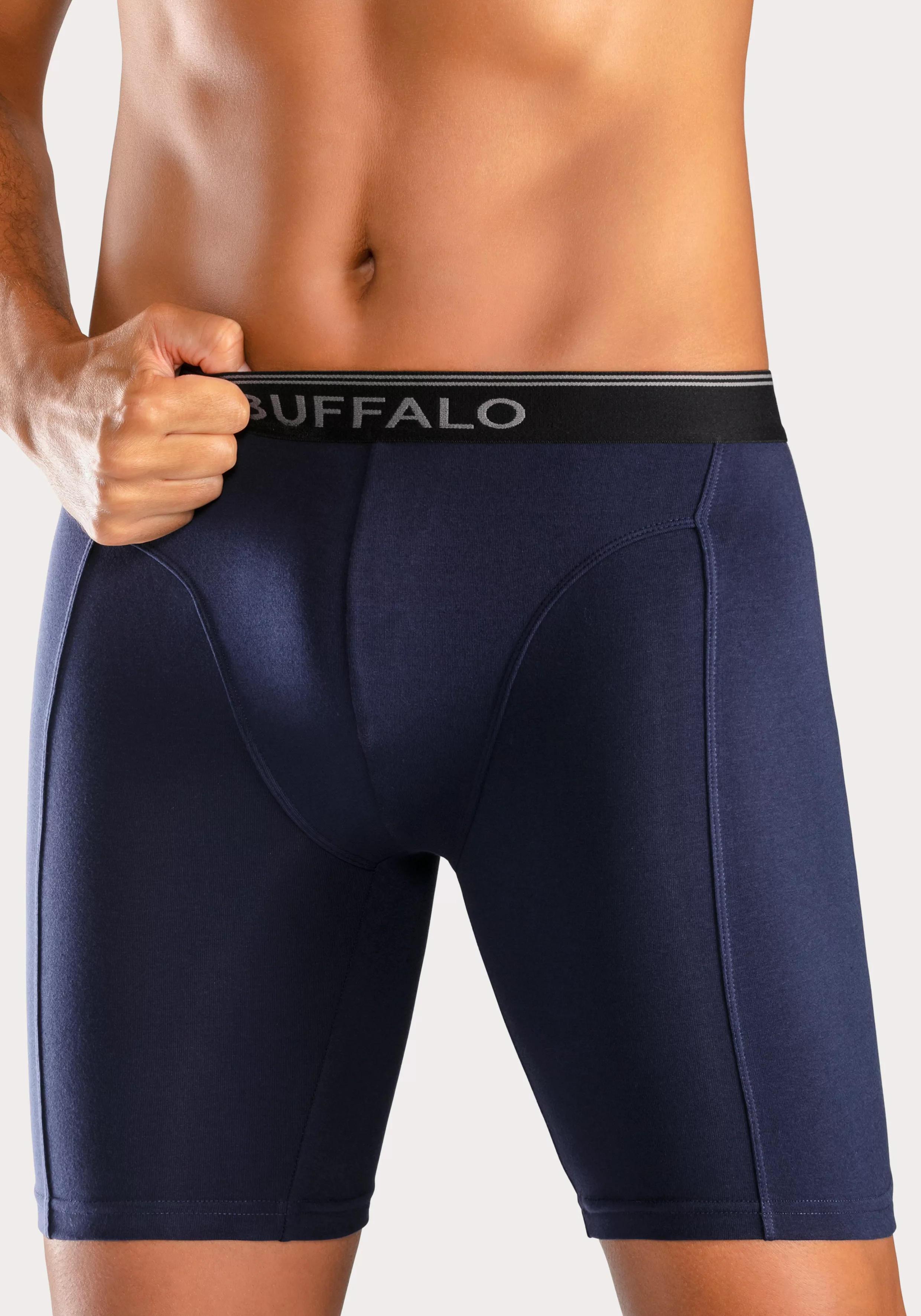 Buffalo Boxer "Boxershorts für Herren", (Packung, 3 St.), in langer Form id günstig online kaufen