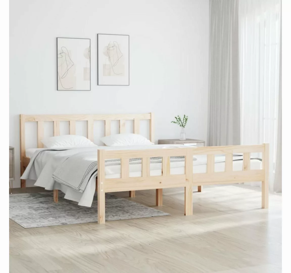 furnicato Bett Massivholzbett 135x190 cm günstig online kaufen