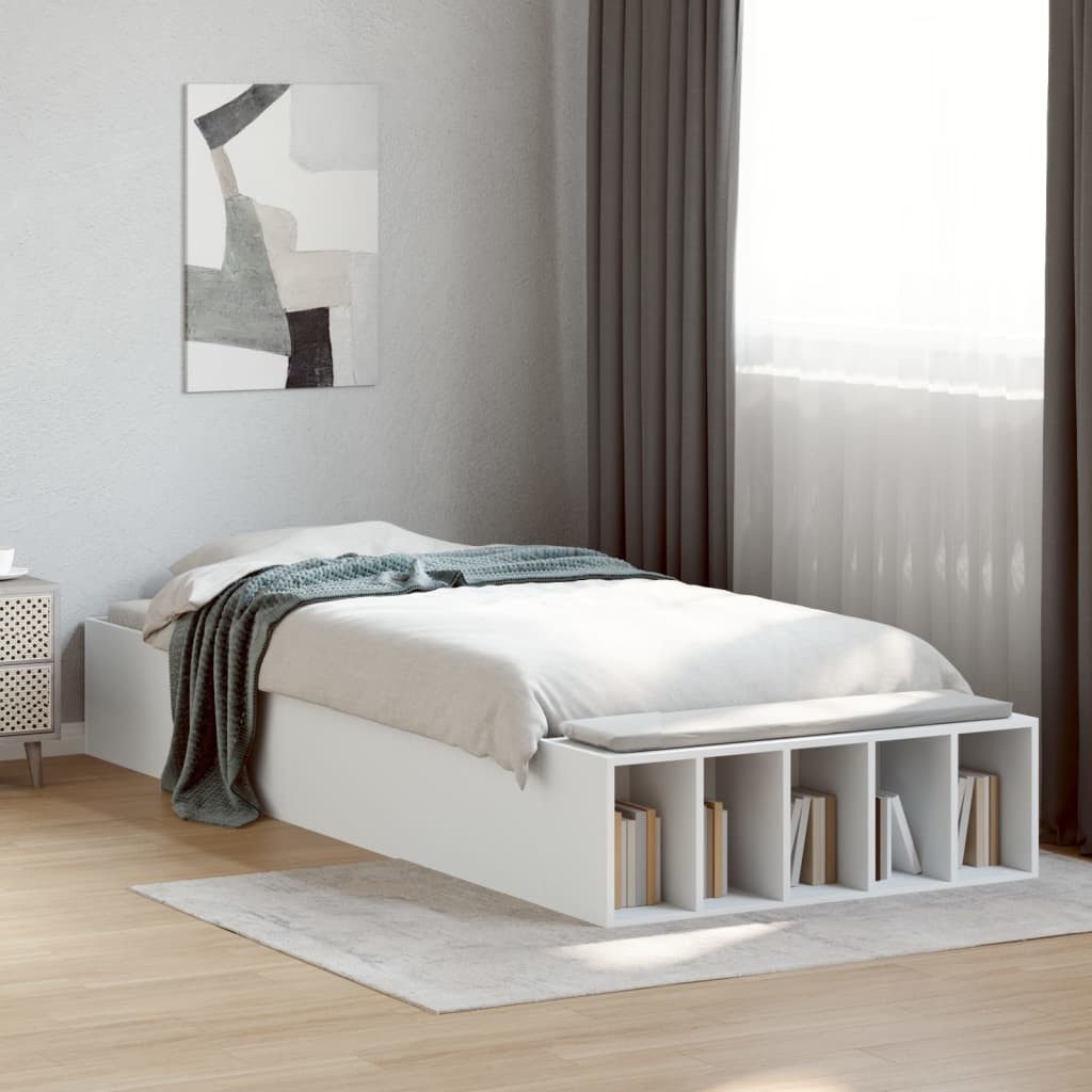 vidaXL Bett, Bettgestell Weiß 100x200 cm günstig online kaufen