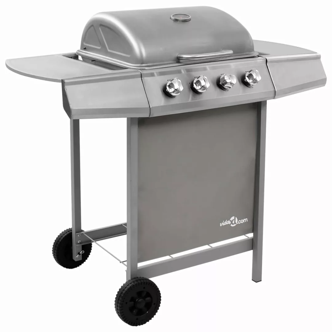 Gasgrill Mit 4 Brennern Silbern günstig online kaufen