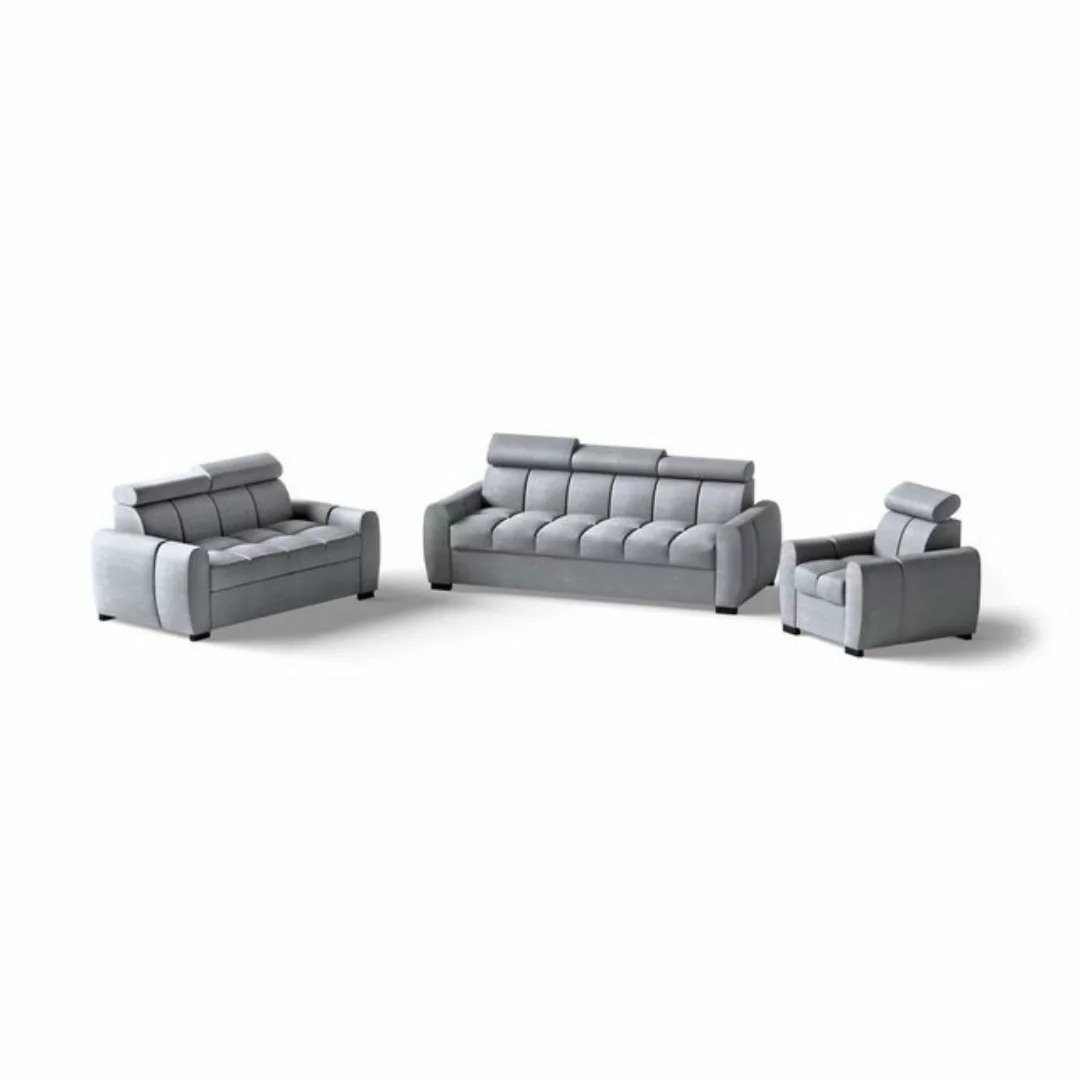 MOEBLO Polstergarnitur Couchgarniturem Linos 3+2+1, (Wohnzimmergarnitur 3+2 günstig online kaufen