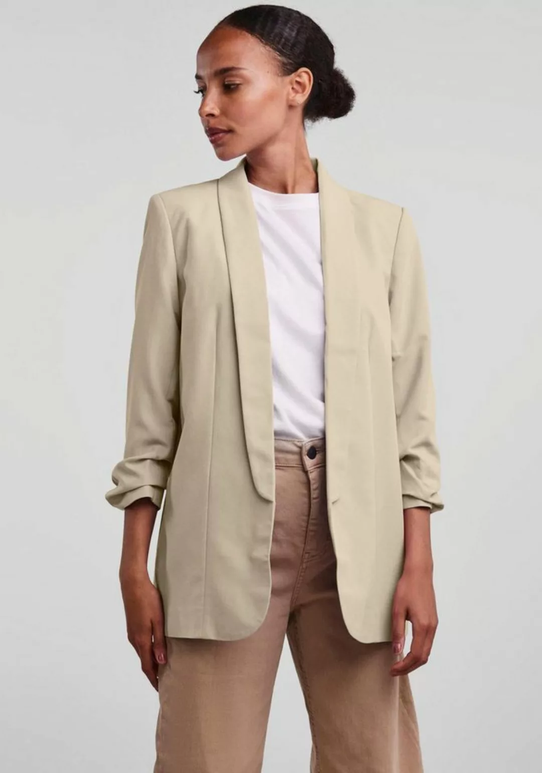 pieces Blusenblazer PCBOSELLA 3/4 BLAZER NOOS mit Faltendetail am Ärmel günstig online kaufen