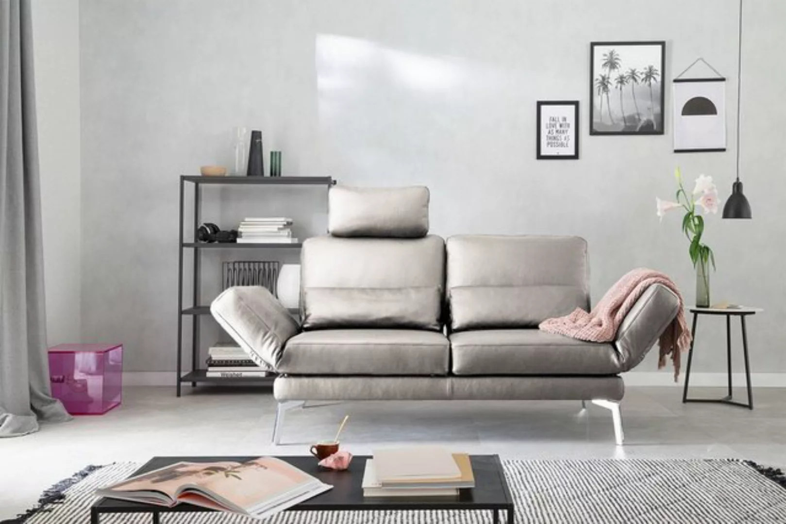 KAWOLA 2-Sitzer HURRICANE, Sofa Leder verschiedene Farben günstig online kaufen