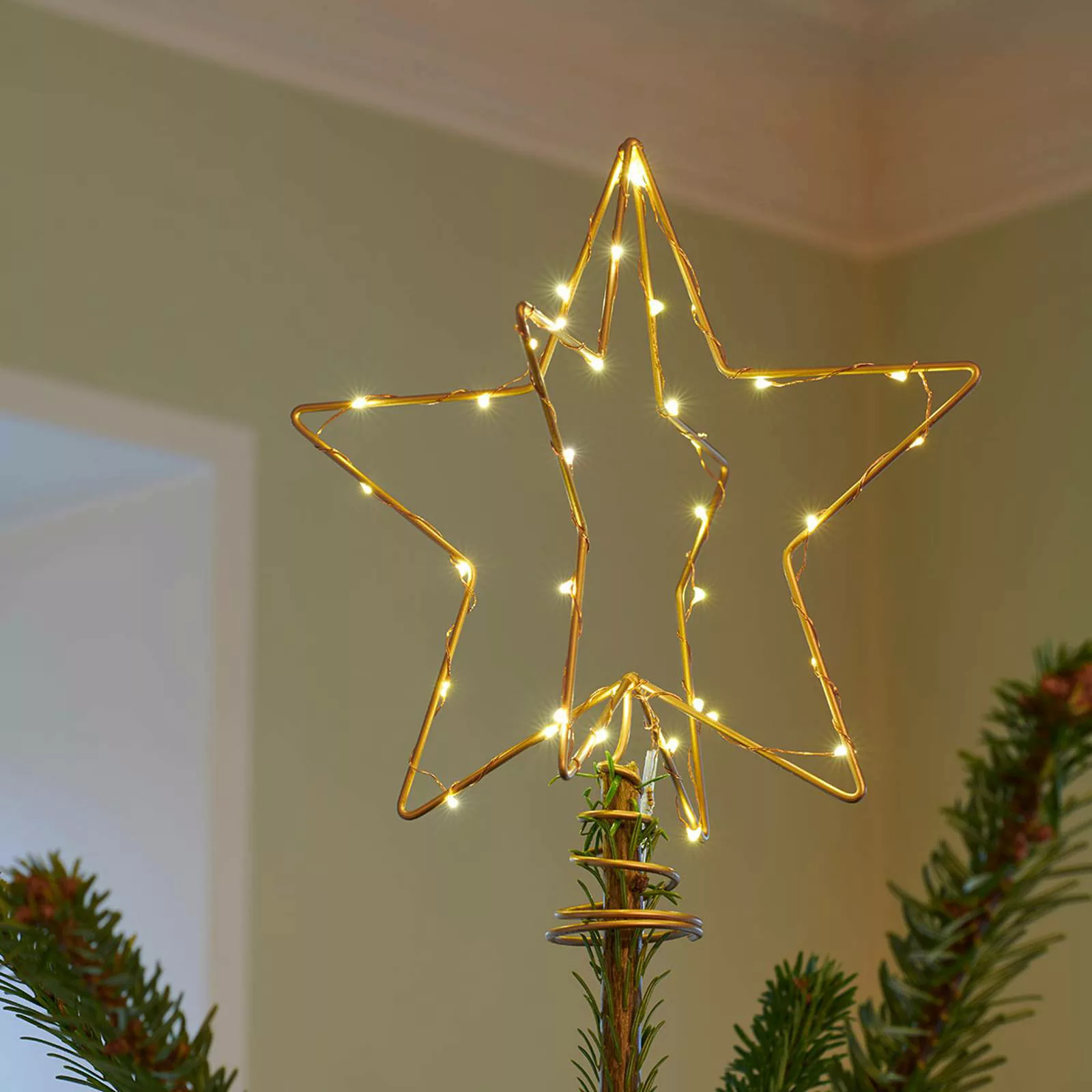 LED-Dekoleuchte Christmas Top, gold günstig online kaufen