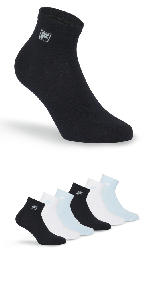 Fila Kurzsocken "UNISEX QUARTER PLAIN SOCKS", (6 Paar), mit Logo-Schriftzug günstig online kaufen