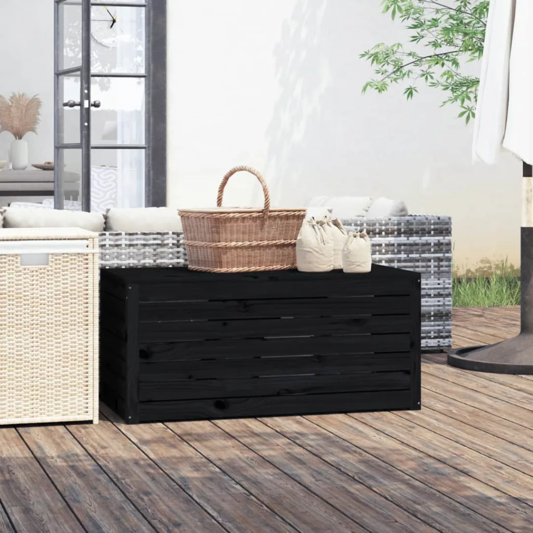 Vidaxl Gartenbox Schwarz 101x50,5x46,5 Cm Massivholz Kiefer günstig online kaufen