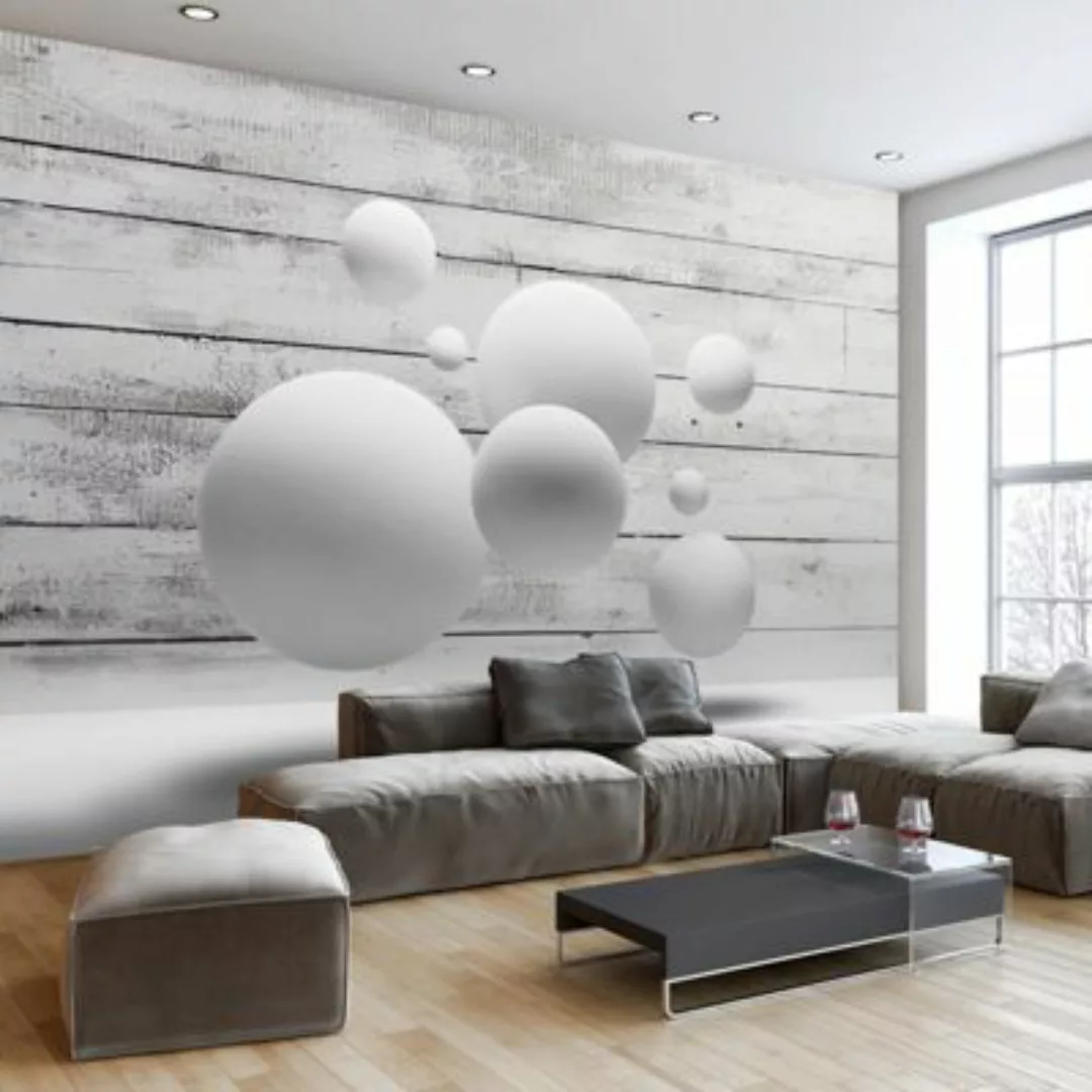 artgeist Fototapete Balls grau/weiß Gr. 300 x 210 günstig online kaufen