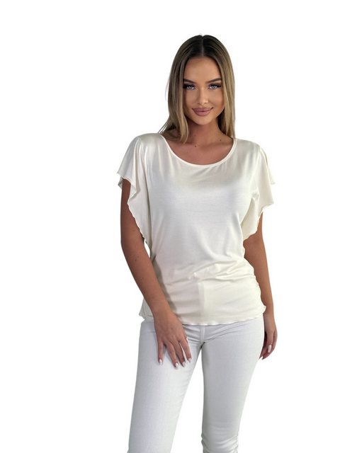 Mississhop Kurzarmshirt Damen T-Shirt Kurzarmshirt Schmetterlingärmeln M.50 günstig online kaufen