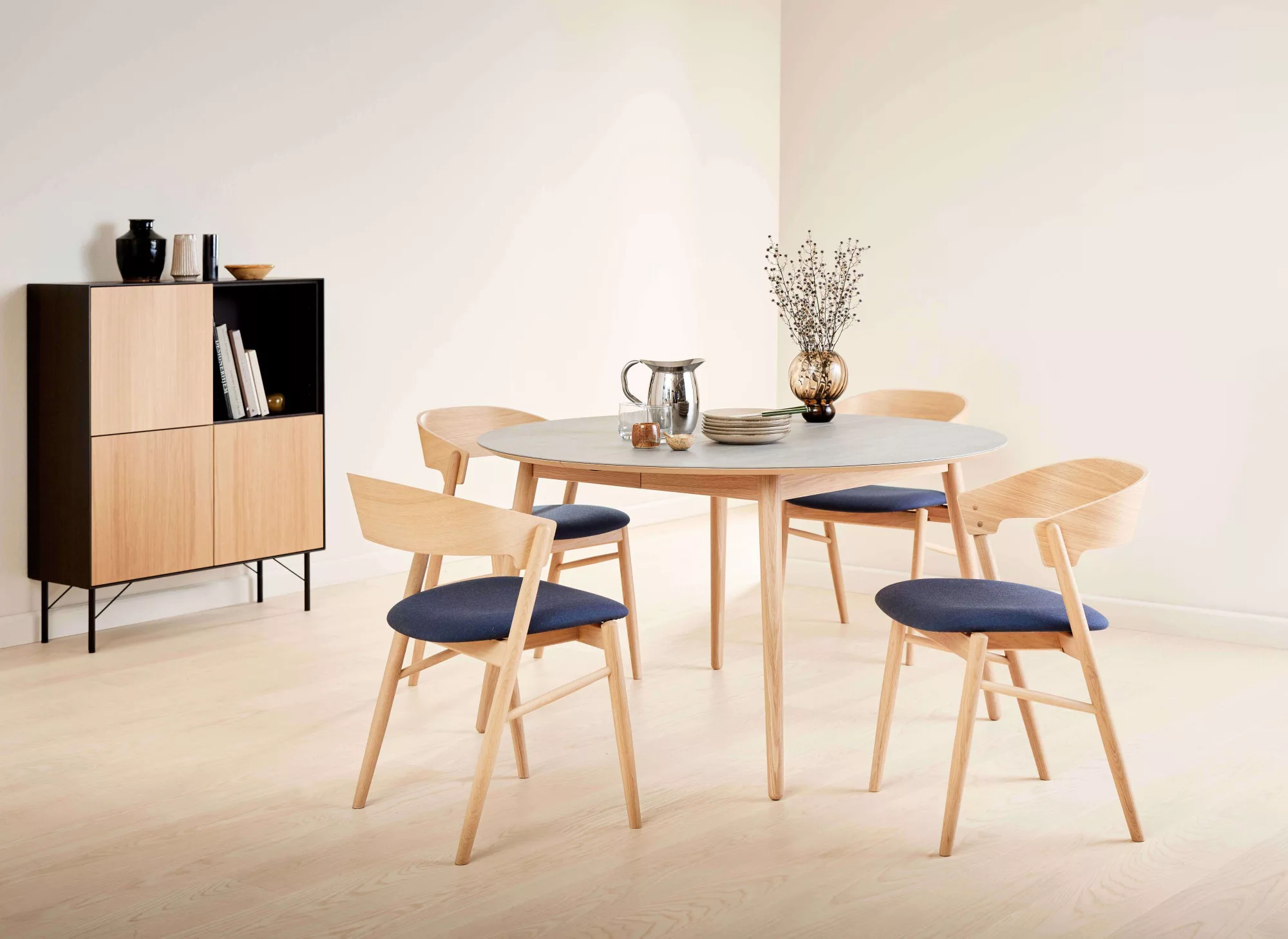 Hammel Furniture Esstisch »Meza Designtisch mit Auszugsfunktion und 2 Einle günstig online kaufen