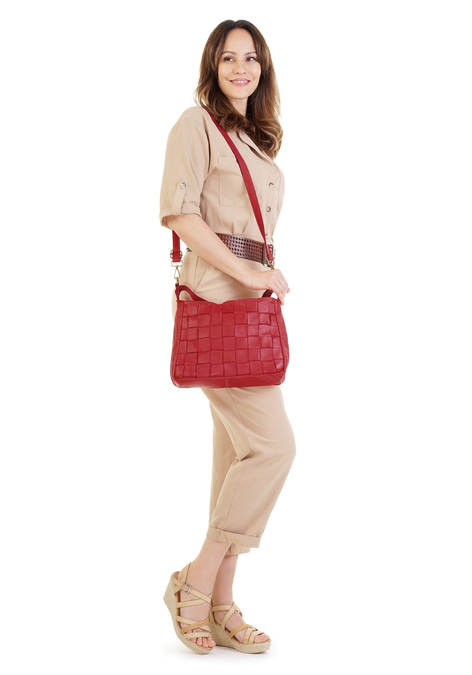 Samantha Look Umhängetasche, echt Leder, Made in Italy günstig online kaufen