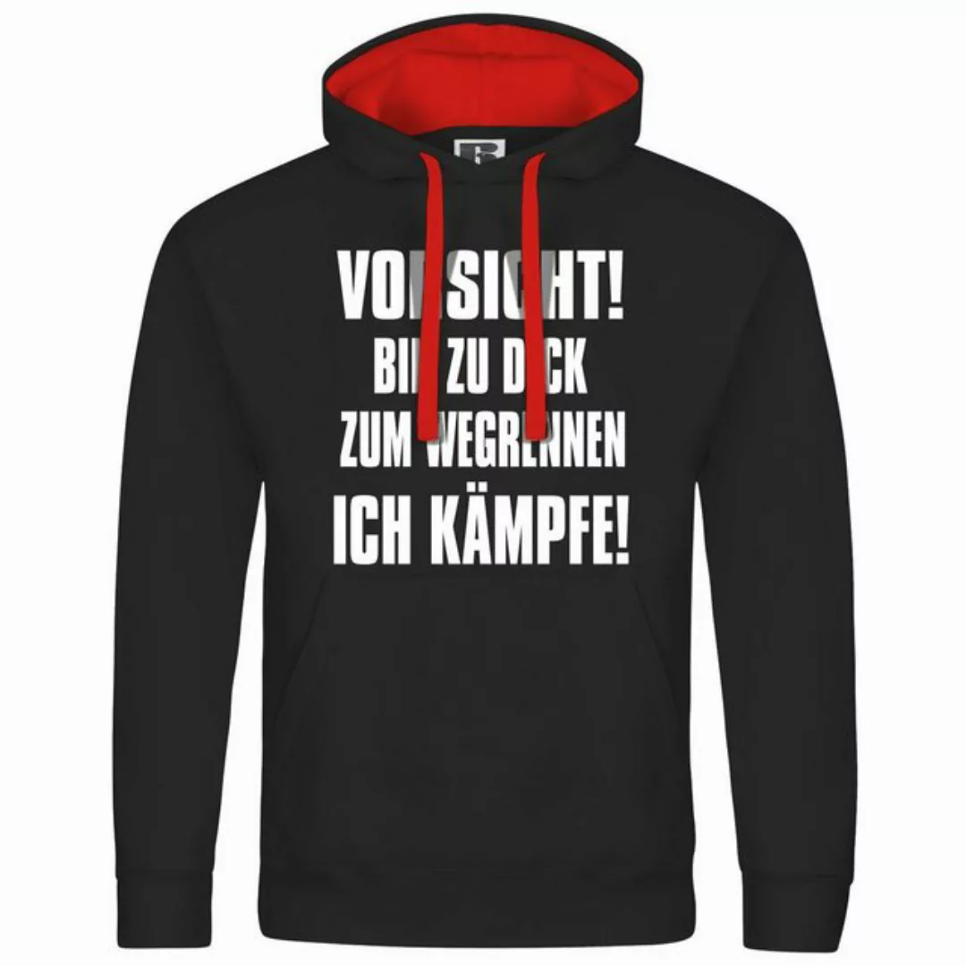 deinshirt Kapuzenpullover Herren Kapuzenpullover Vorsicht bin zu dick zum w günstig online kaufen