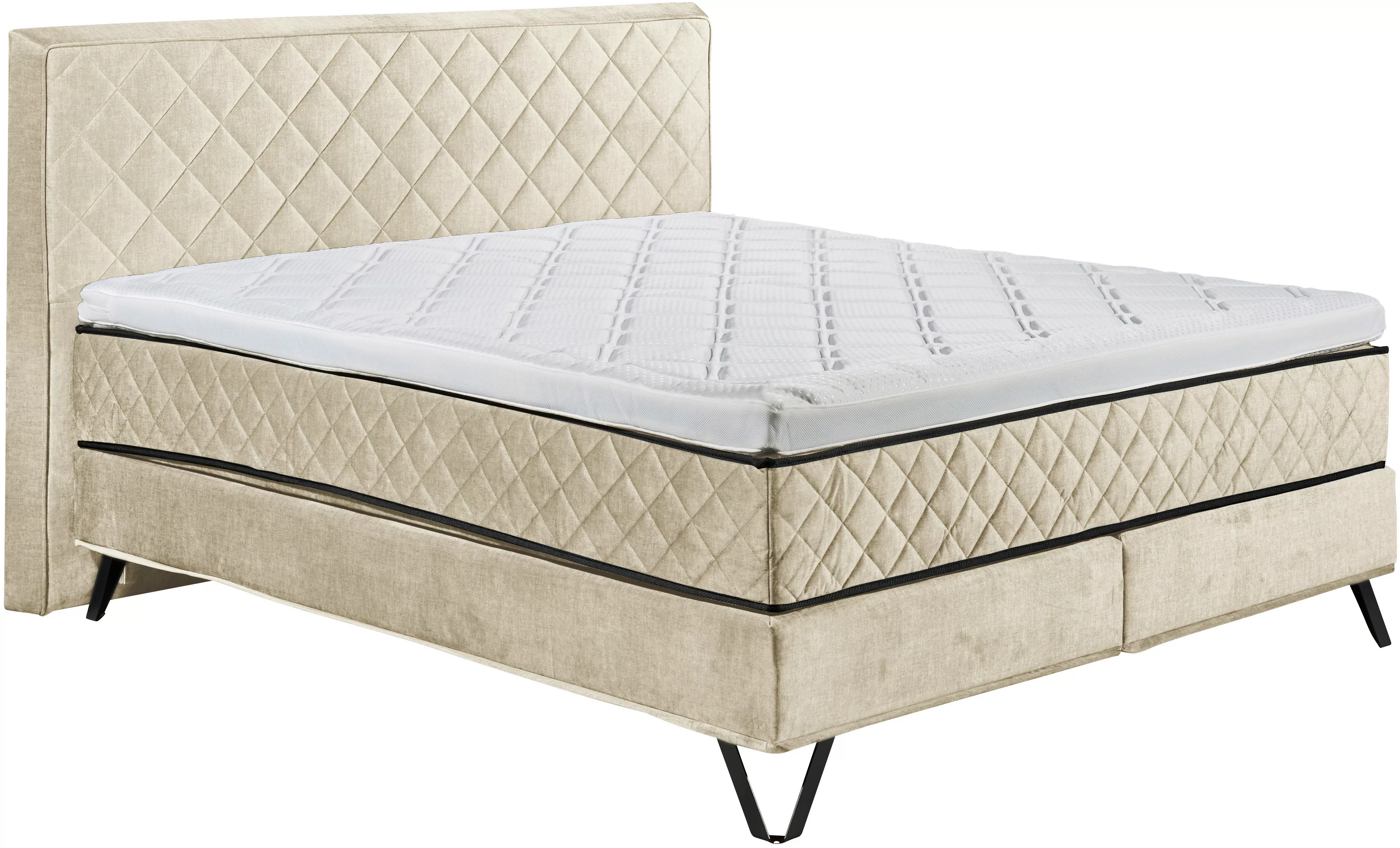 ED EXCITING DESIGN Boxspringbett "Diamond", inkl. Duo-Wendematratze, wahlwe günstig online kaufen