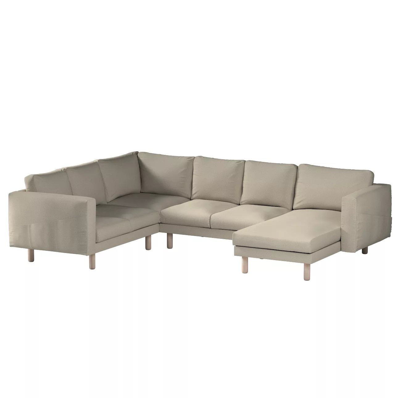 Bezug für Norsborg 5-Sitzer Ecksofa mit Recamiere, grau-beige, Norsborg Bez günstig online kaufen