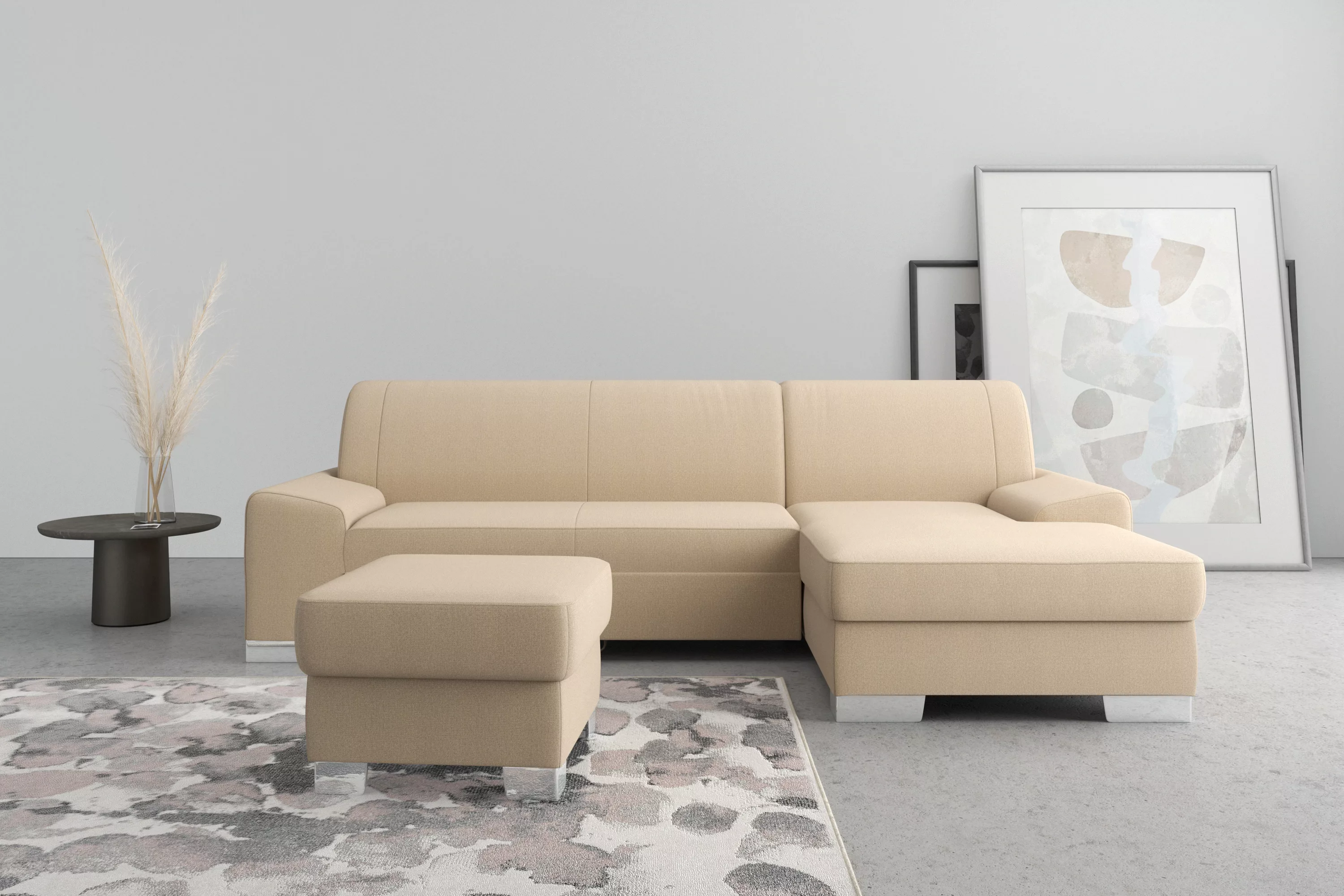 DOMO collection Ecksofa "Anzio L-Form, whlw. Bettfunktion, Federkern, hochw günstig online kaufen