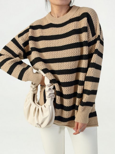 ANNIS Fashion & Accessoires Strickpullover "HANNAH" (1-tlg) Waffelmuster, E günstig online kaufen