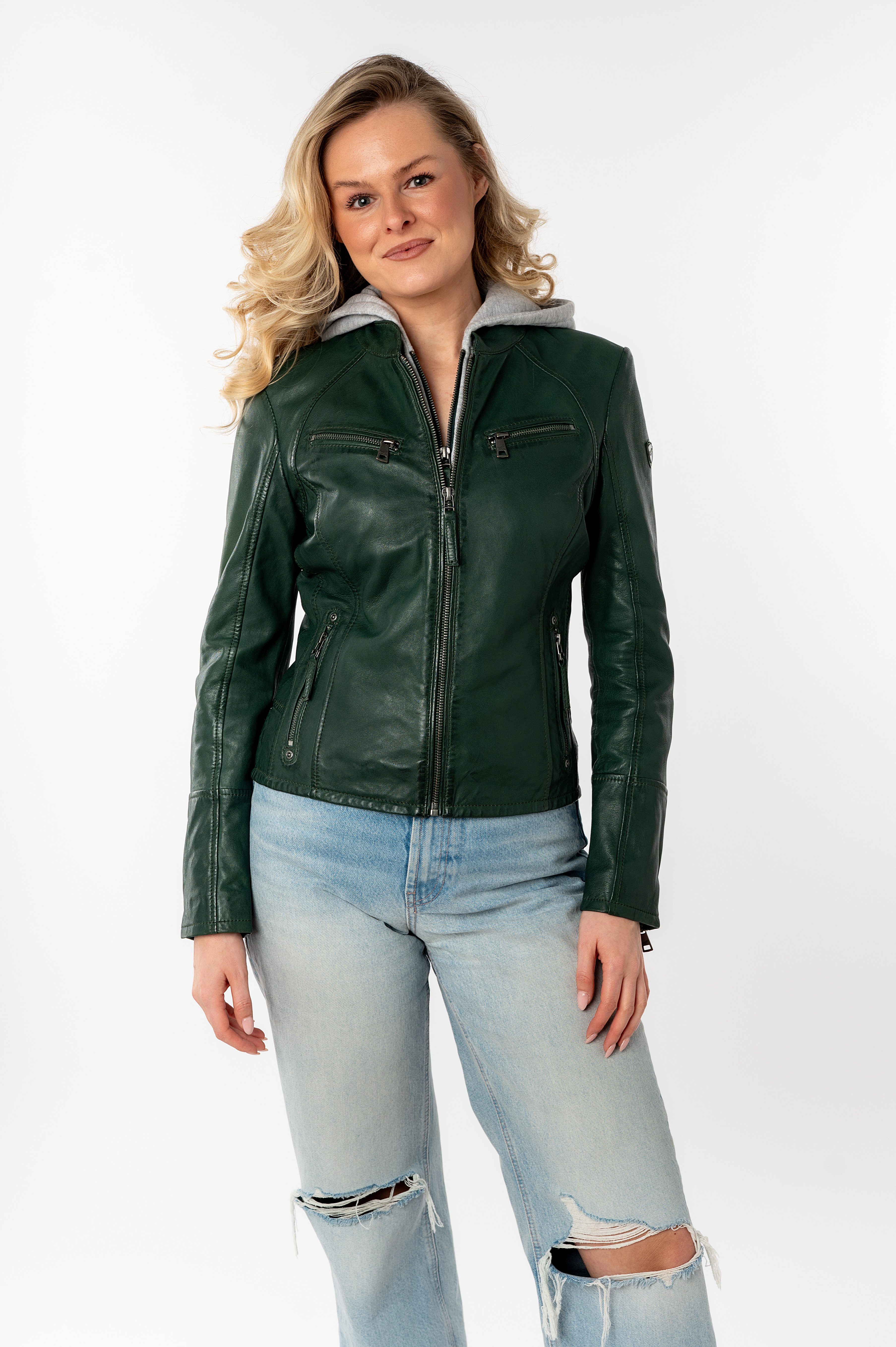 Mauritius Lederjacke Nola LEGV mit abnehmbarer günstig online kaufen