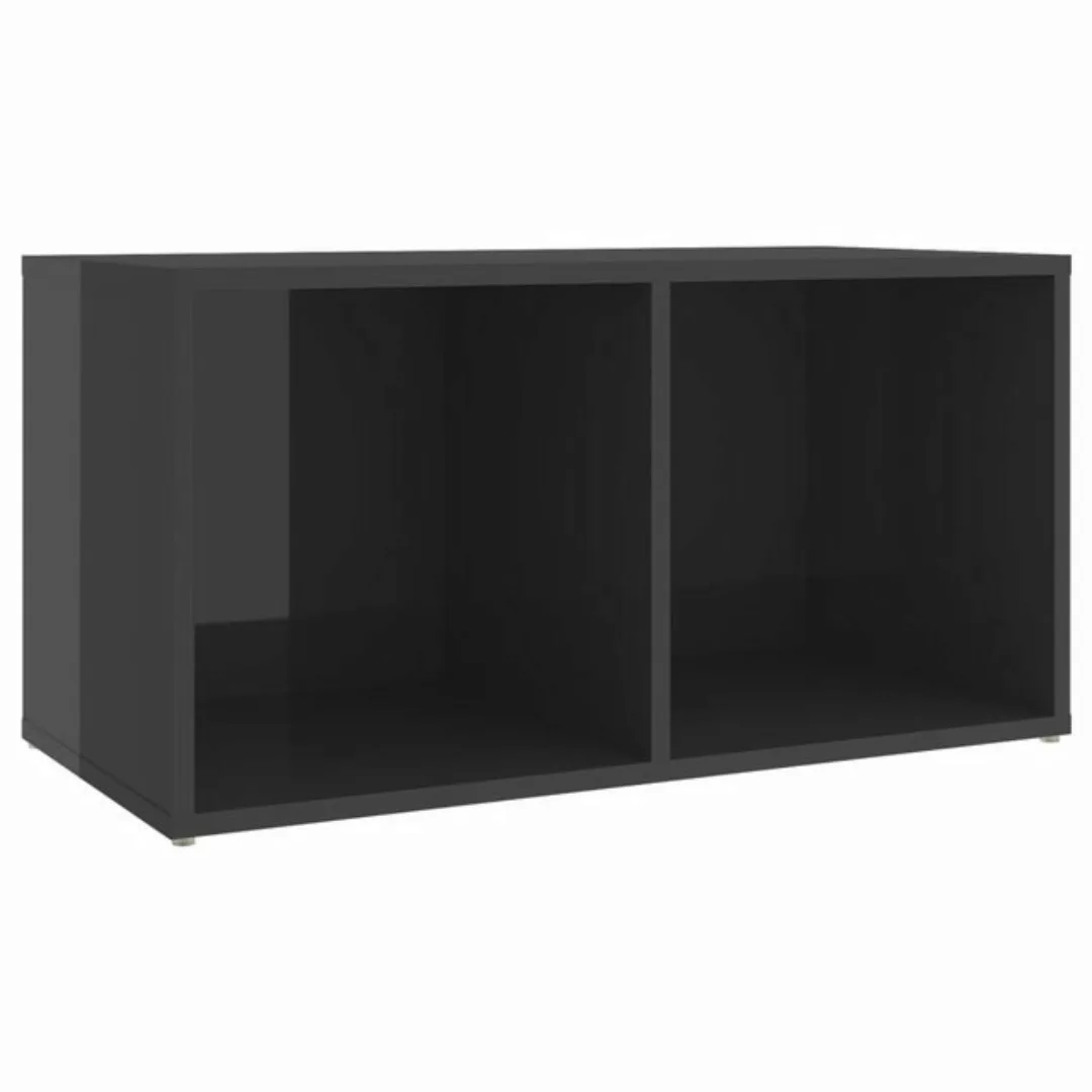 vidaXL TV-Schrank TV-Schrank Hochglanz-Grau 72x35x36,5 cm Spanplatte Lowboa günstig online kaufen