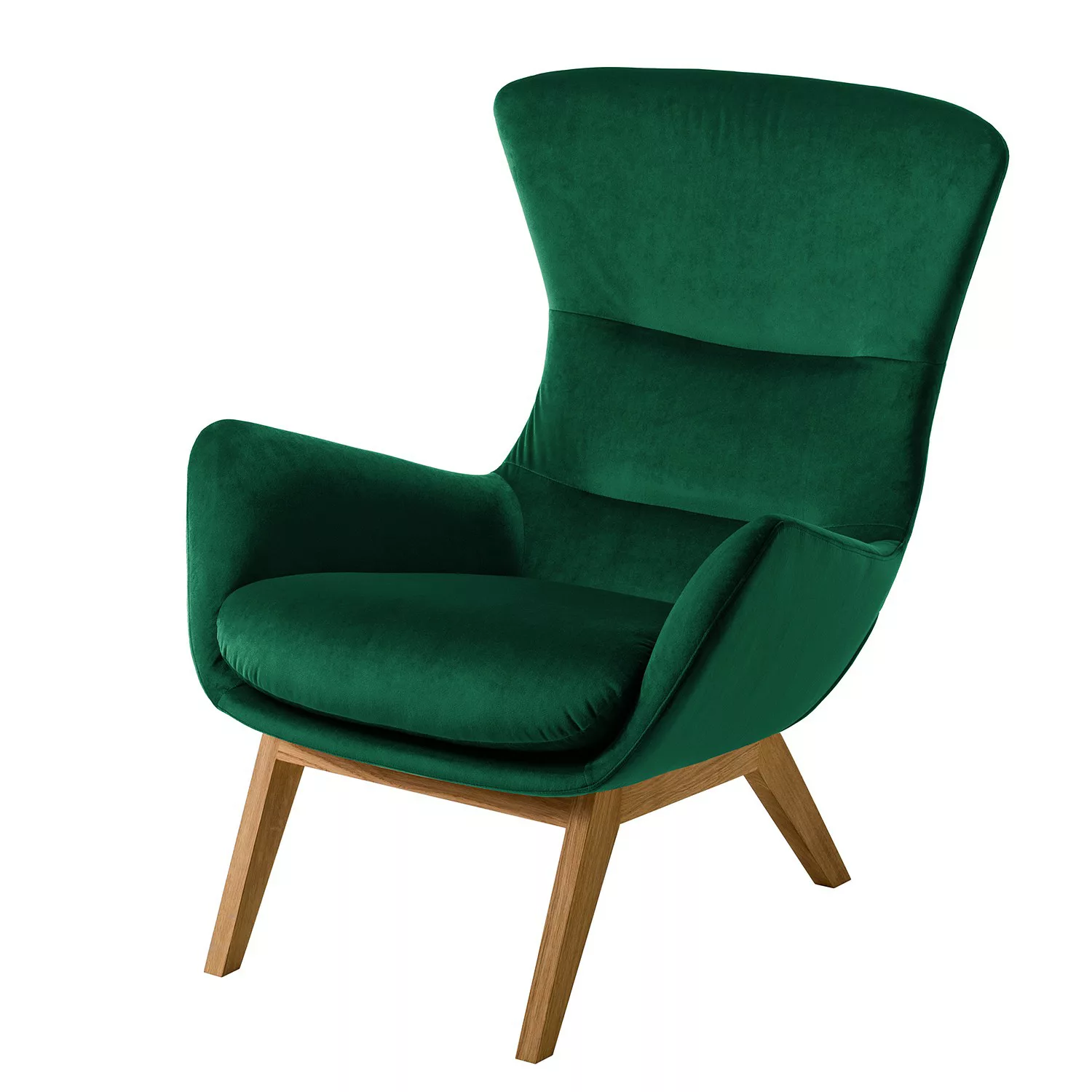 home24 Studio Copenhagen Sessel Hepburn I Dunkelgrün Samt 84x99x96 cm (BxHx günstig online kaufen