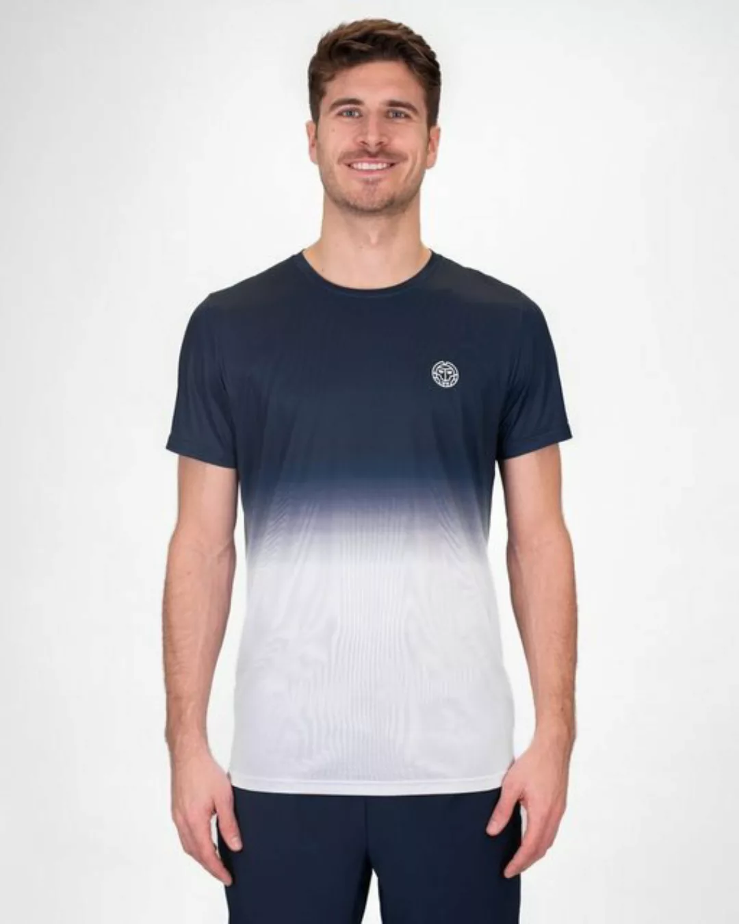 BIDI BADU Tennisshirt Crew Tennisshirt für Herren in blau weiß günstig online kaufen