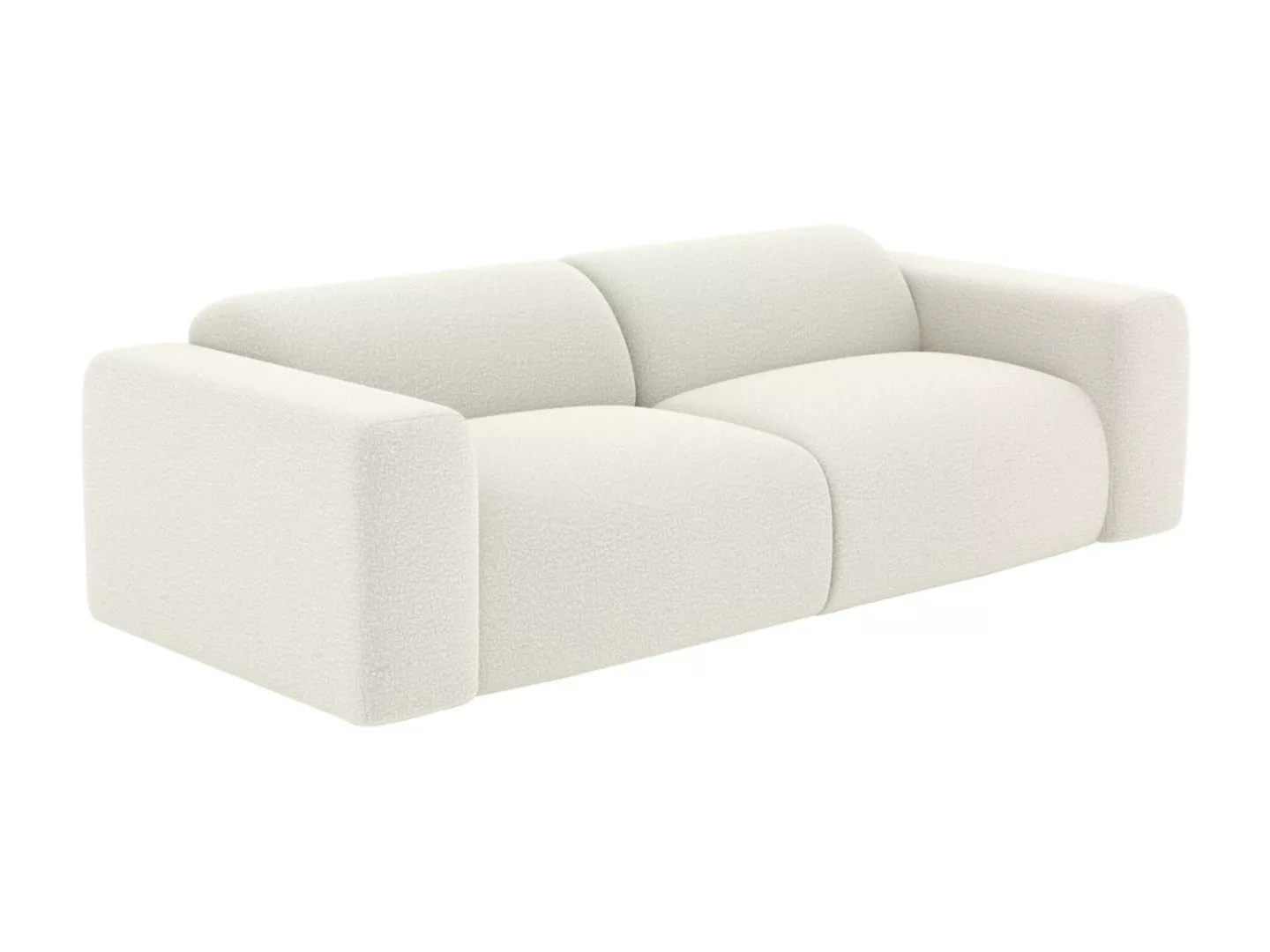 Sofa 3-Sitzer - Bouclé-Stoff - Weiß - POGNI von Maison Céphy günstig online kaufen