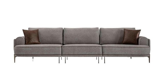 JVmoebel 3-Sitzer Dreisitzer Sofa 3 Sitzer Stoffsofa Sofas Modern Grau Stof günstig online kaufen