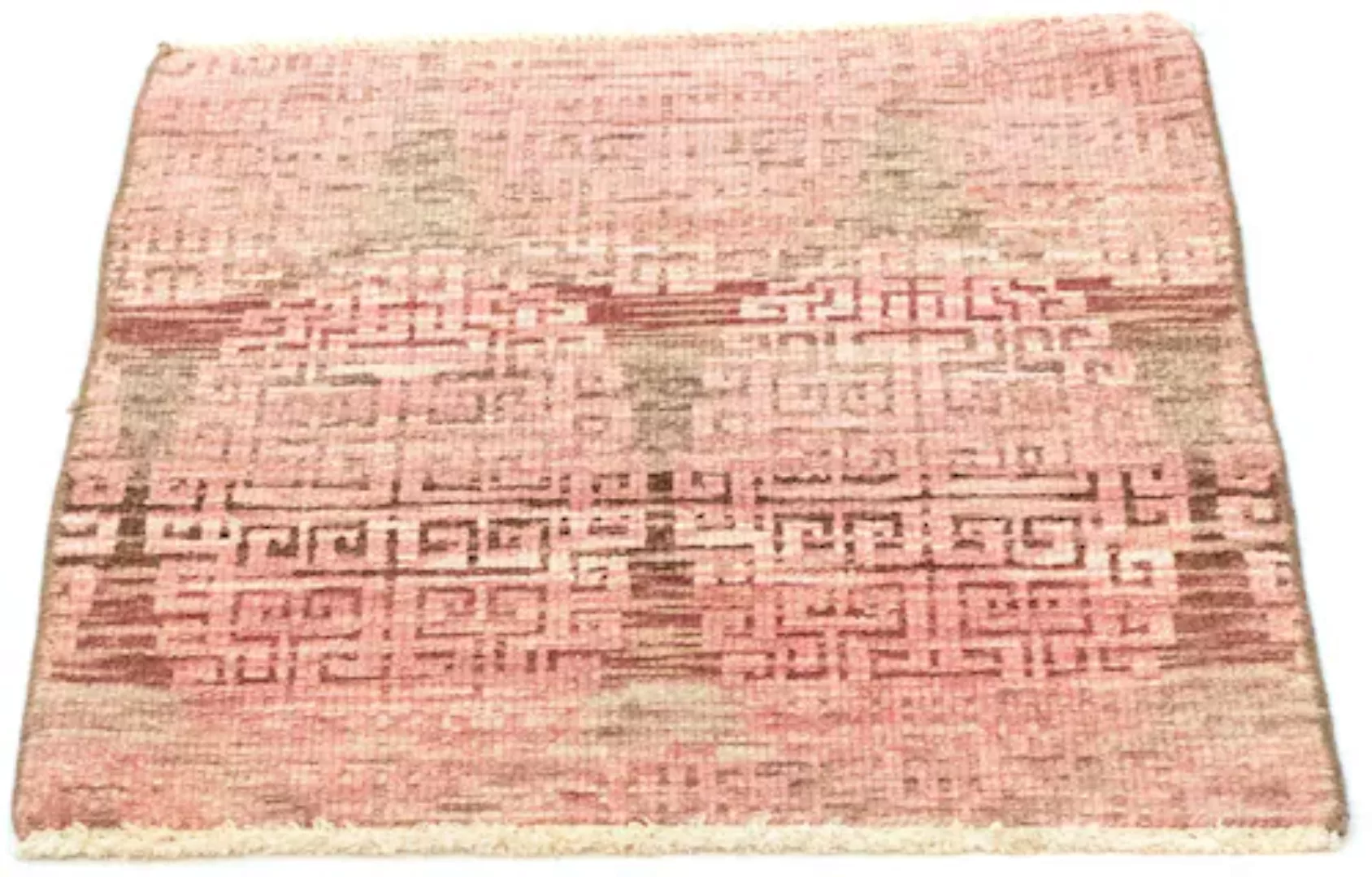morgenland Wollteppich »Designer Teppich handgeknüpft rosa«, quadratisch günstig online kaufen