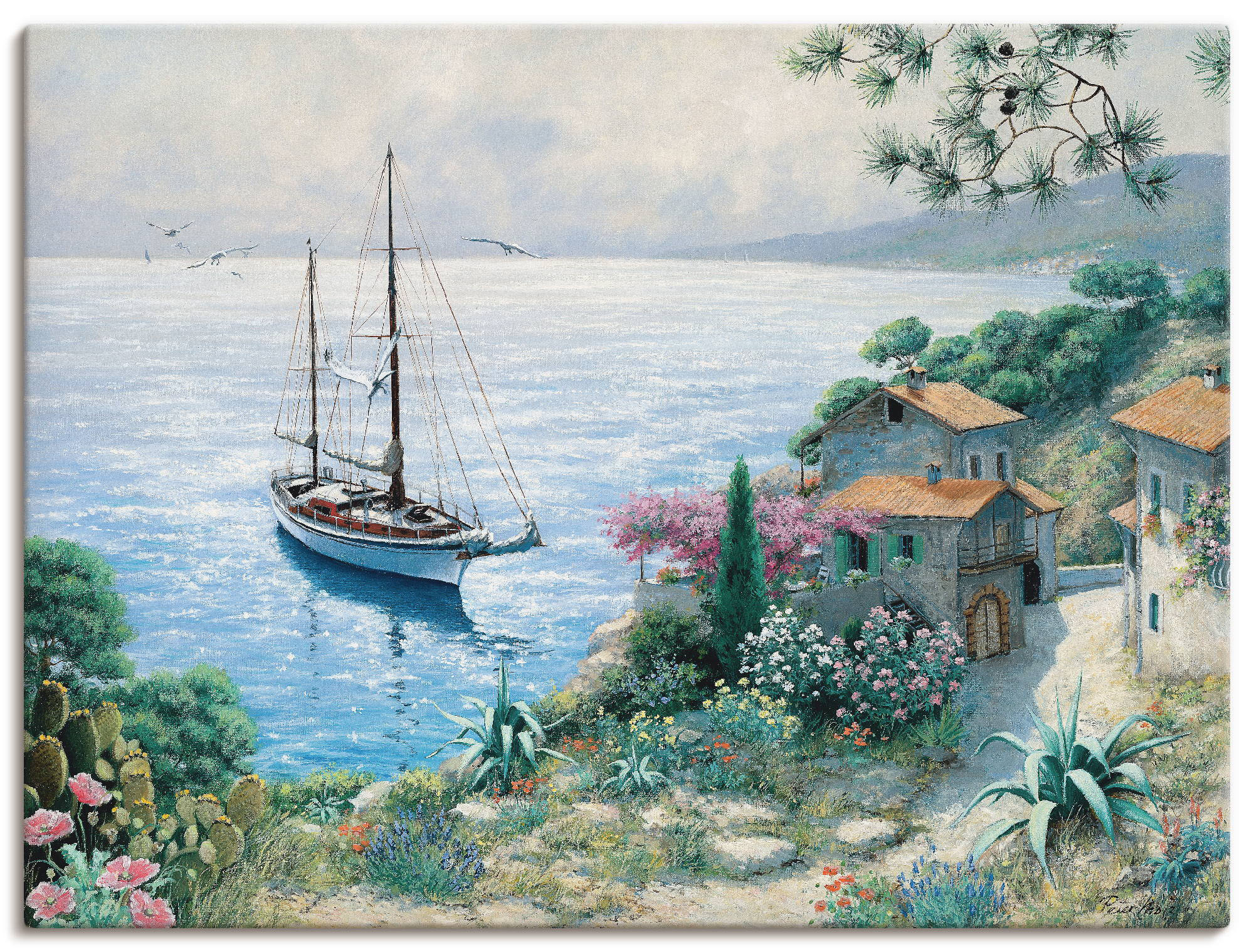 Artland Wandbild "Die Bucht", Boote & Schiffe, (1 St.), als Leinwandbild, W günstig online kaufen
