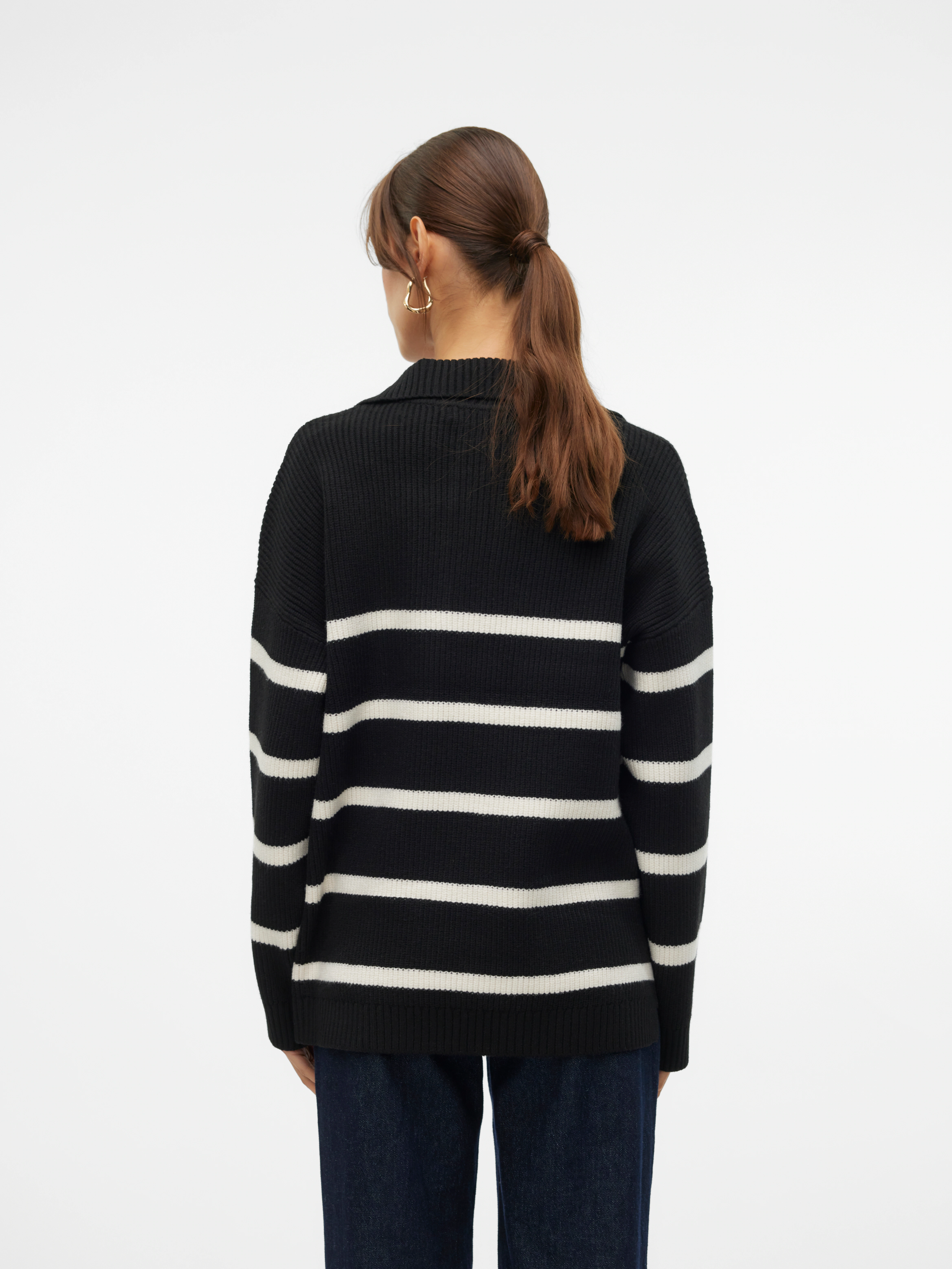 Vero Moda V-Ausschnitt-Pullover VMLUNA LS V-NECK LONG PULLOVER GA BOO günstig online kaufen