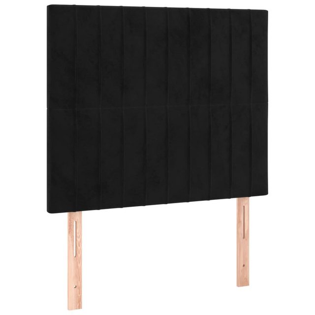 vidaXL Bett, Kopfteile 2 Stk. Schwarz 90x5x78/88 cm Samt günstig online kaufen