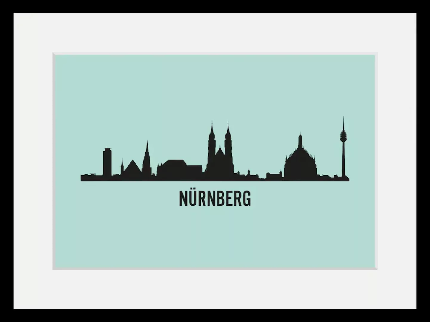 queence Bild "Nürnberg Skyline", Städte-Stadt-Deutschland-Gebäude-Nürnberg, günstig online kaufen