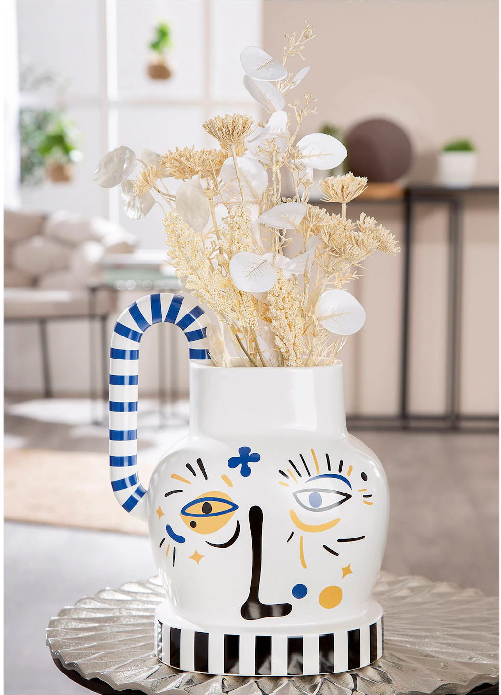 GILDE Tischvase "Henkelvase Fira weiß H. 23 cm", (1 St.) günstig online kaufen