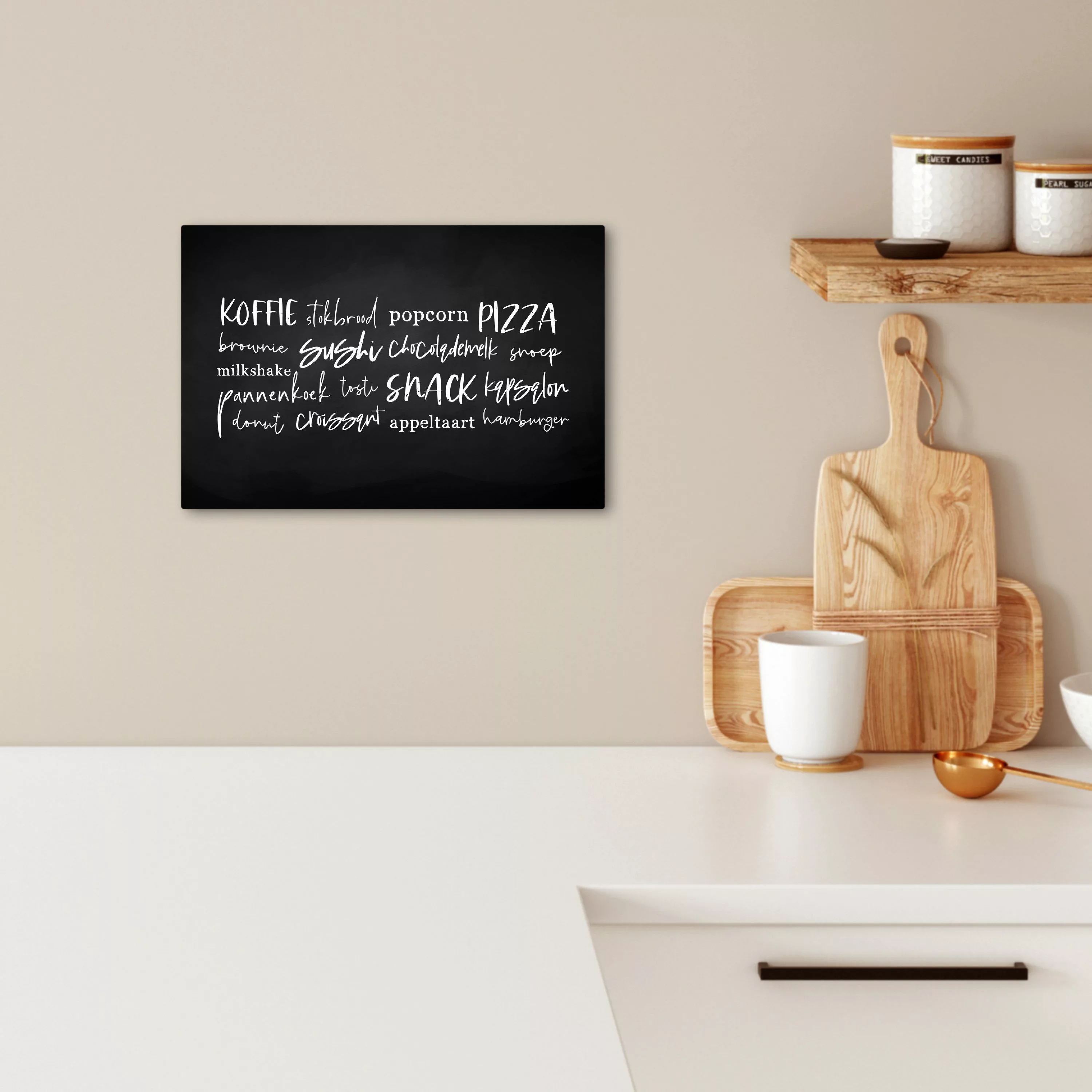 OneMillionCanvasses® Leinwandbild Essen - Speisekarte - günstig online kaufen
