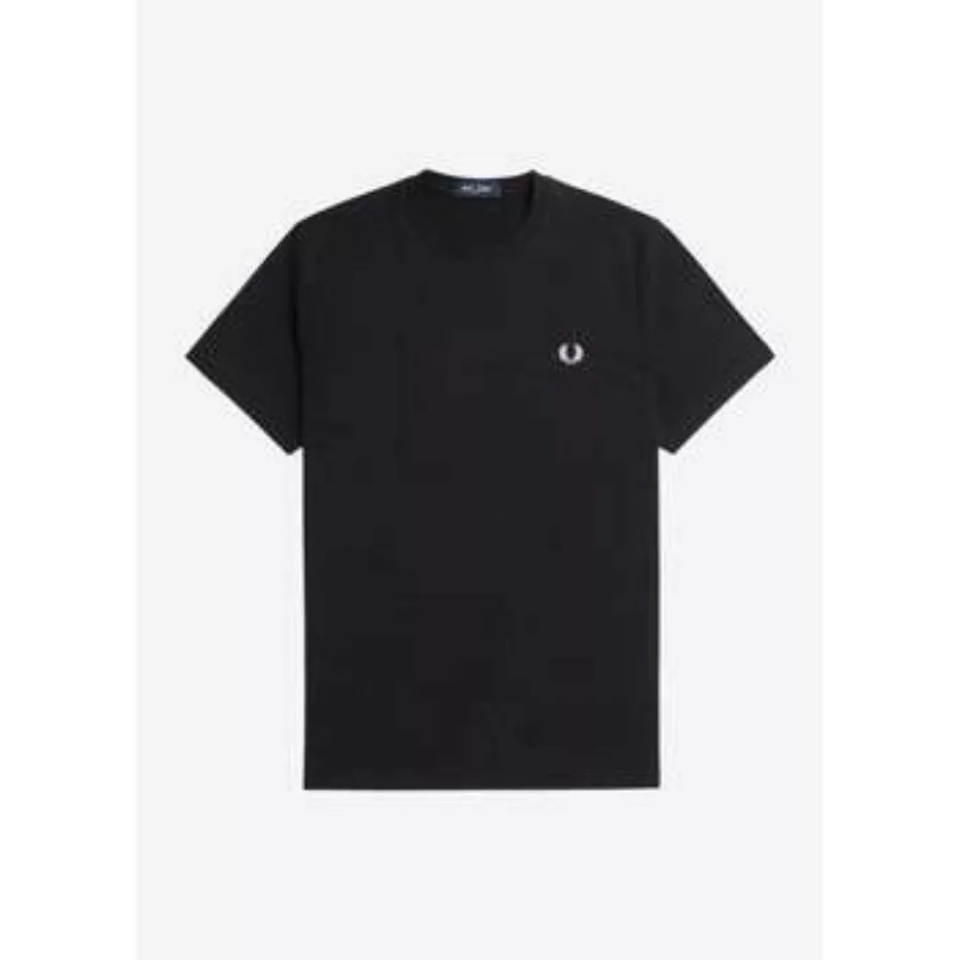 Fred Perry  T-Shirts & Poloshirts Rear powder laurel graphic tee - black günstig online kaufen