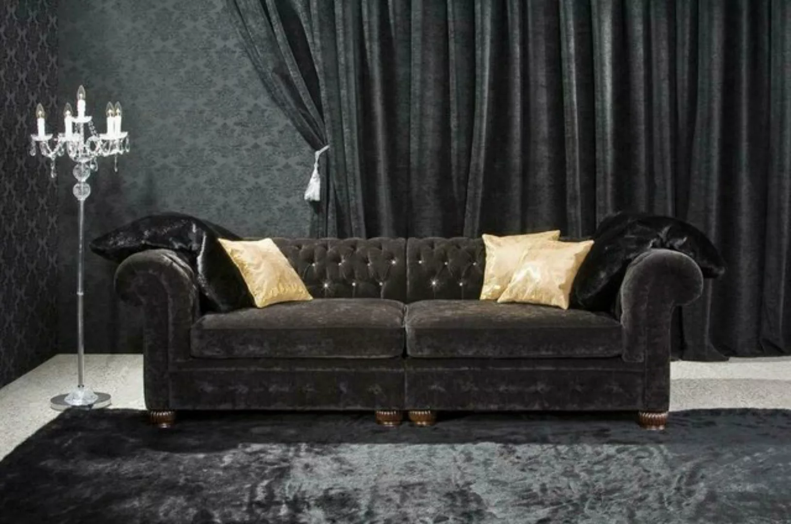 JVmoebel Chesterfield-Sofa, Chesterfield Couch Polster Sofas Klassische Led günstig online kaufen