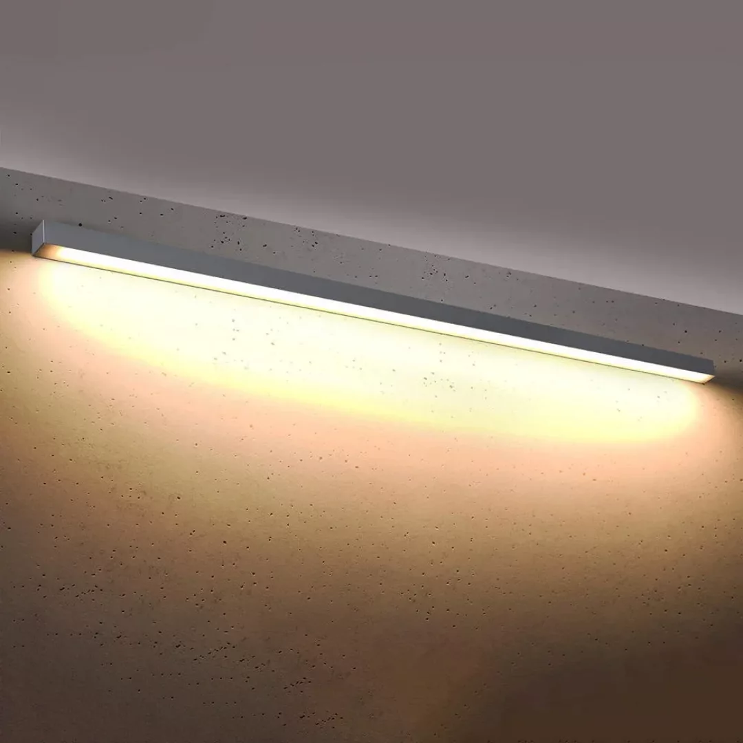 famlights | LED Wandleuchte Per in Grau 50W 6500lm 3000K günstig online kaufen