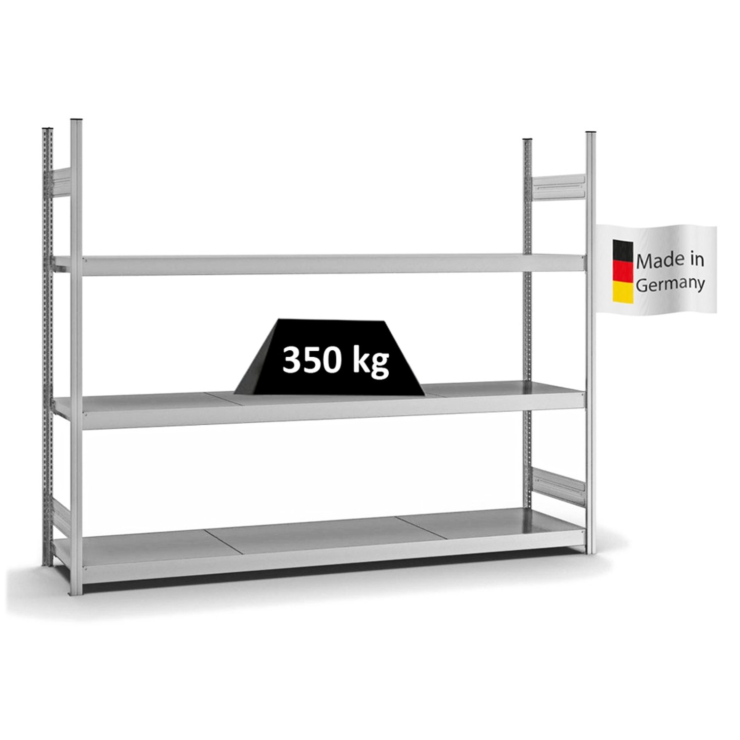 PROREGAL Weitspannregal Stecksystem T-Profil Grundregal HxBxT 200x250x50 cm günstig online kaufen