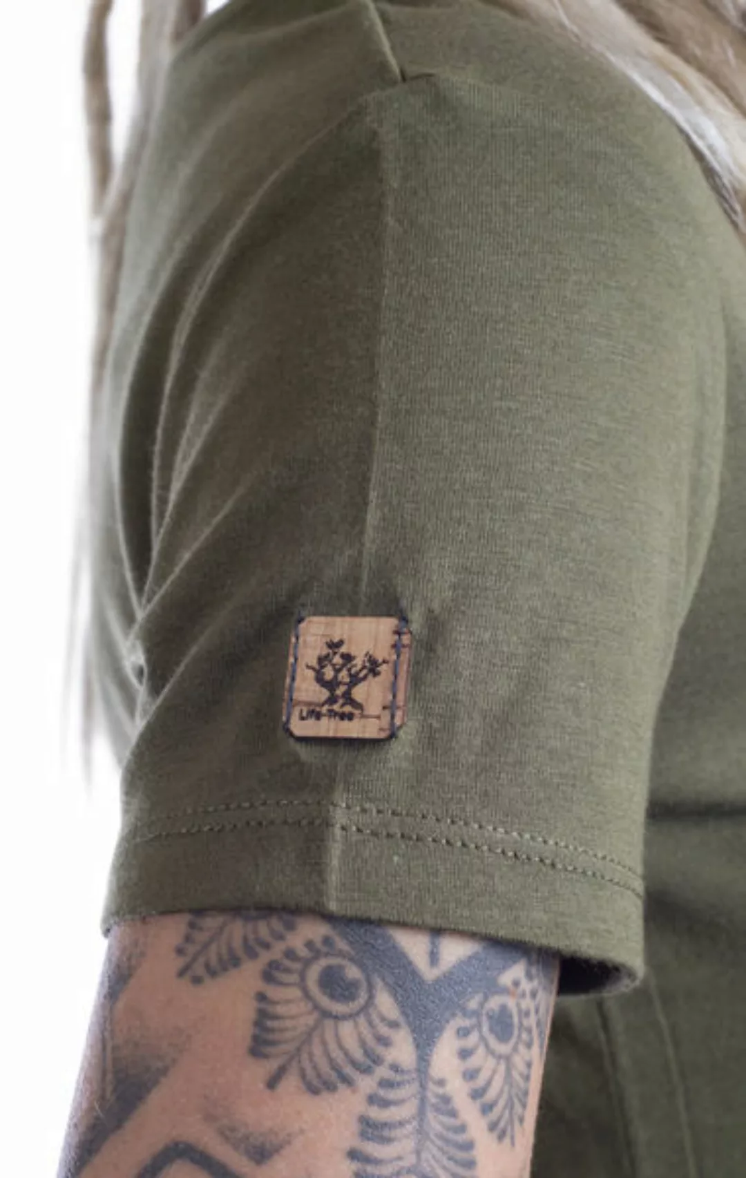 Bambus Shirt Fairwear Für Damen "Basic" In Moss Green günstig online kaufen