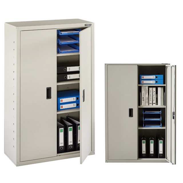 Arebos Aktenschrank Büroschrank Materialschrank Stahlschrank 140x90x40 cm ( günstig online kaufen