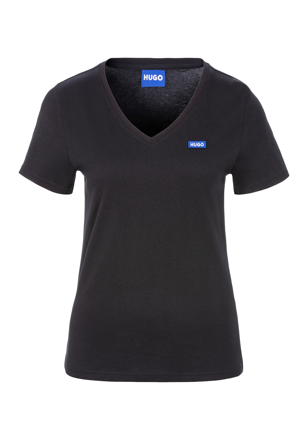HUGO Blue T-Shirt "Classic V", mit Logo, V-Ausschnitt günstig online kaufen