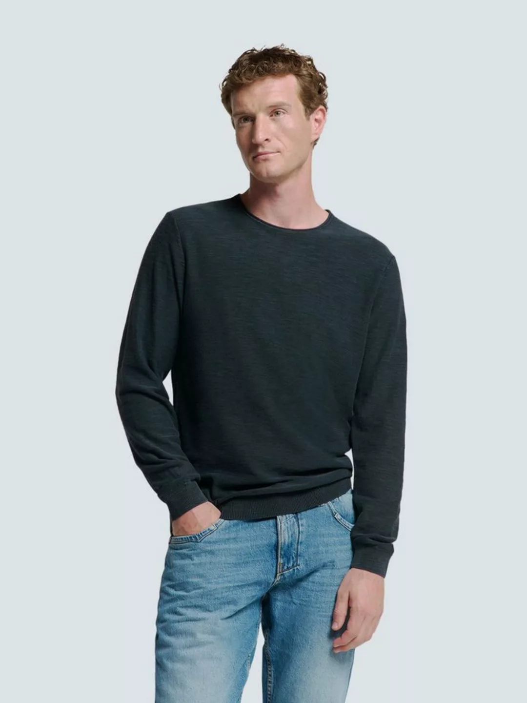 NO EXCESS Strickpullover - Pullover - Zweifarbige Melange, Timeless Basics günstig online kaufen