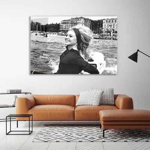 queence Acrylglasbild »Venezia«, Schwarz-Weiß, Brigitte Bardot, Fine Art-Pr günstig online kaufen