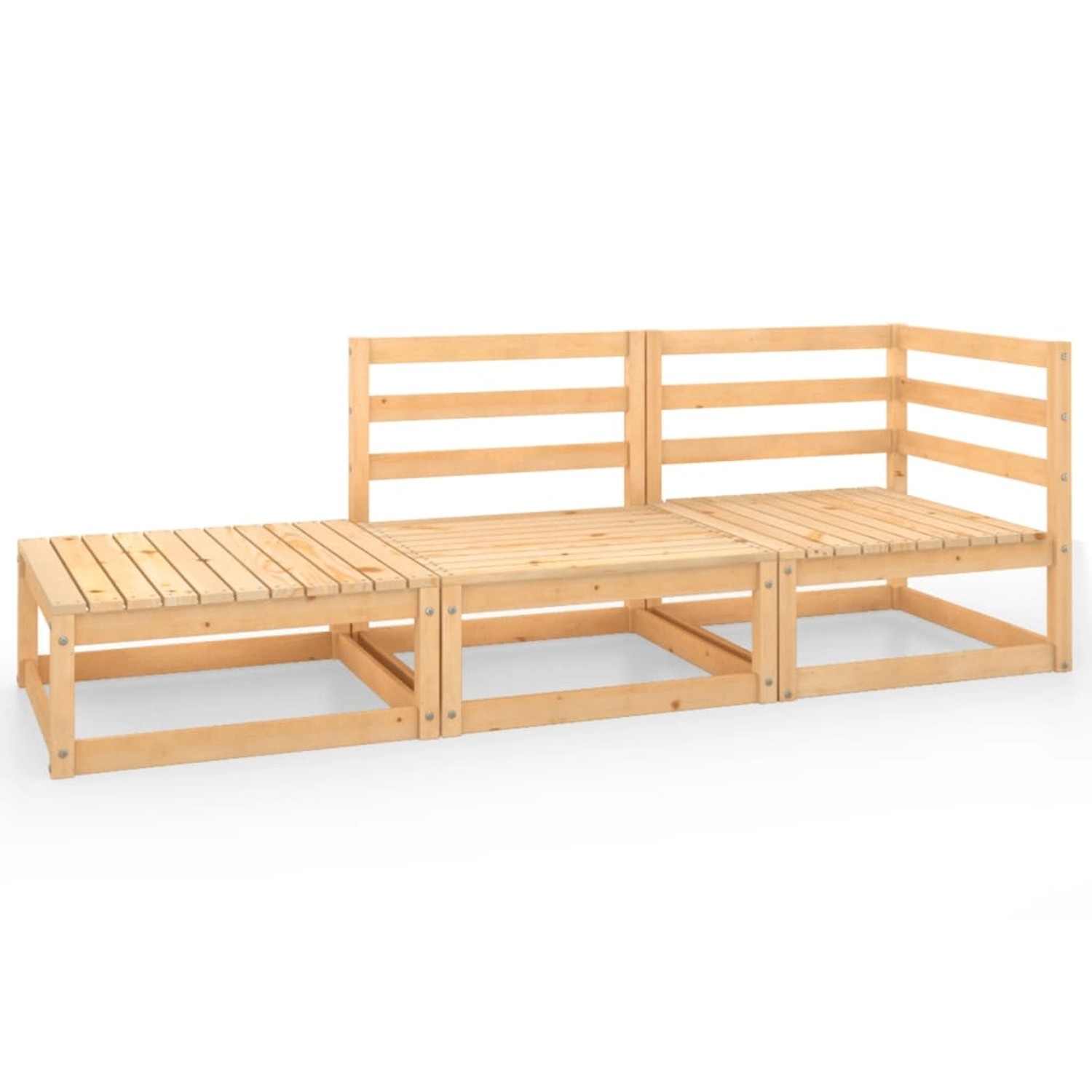 3-tlg. Garten-lounge-set Kiefer Massivholz günstig online kaufen