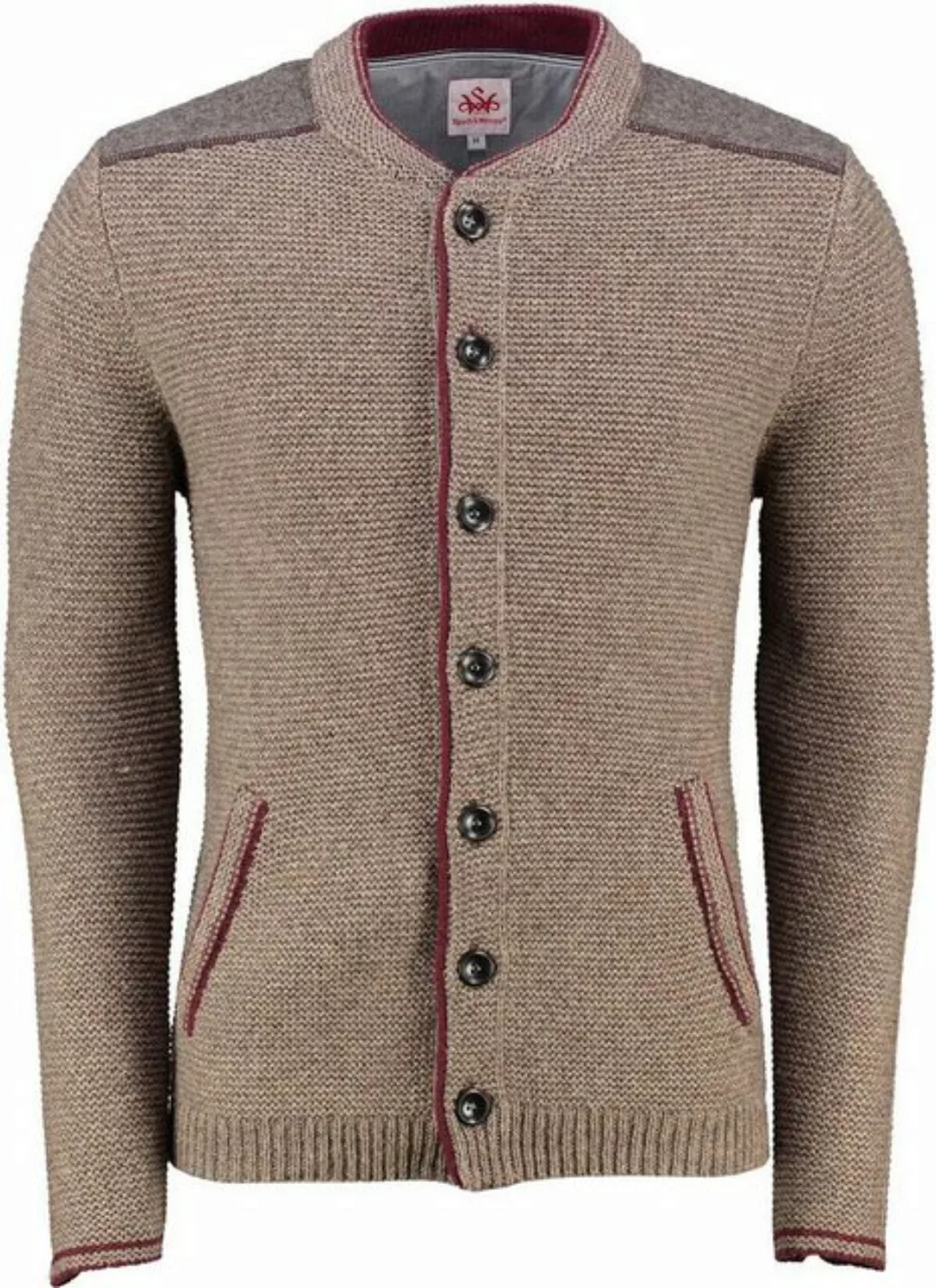 Spieth & Wensky Trachtenstrickjacke SPIETH & WENSKY Strickjacke Alfred brau günstig online kaufen