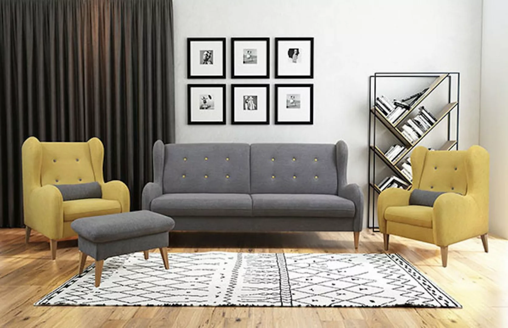 Feldmann-Wohnen Polstergarnitur Lathi, (Lathi, 1-tlg), Farbe wählbar 1 Sofa günstig online kaufen