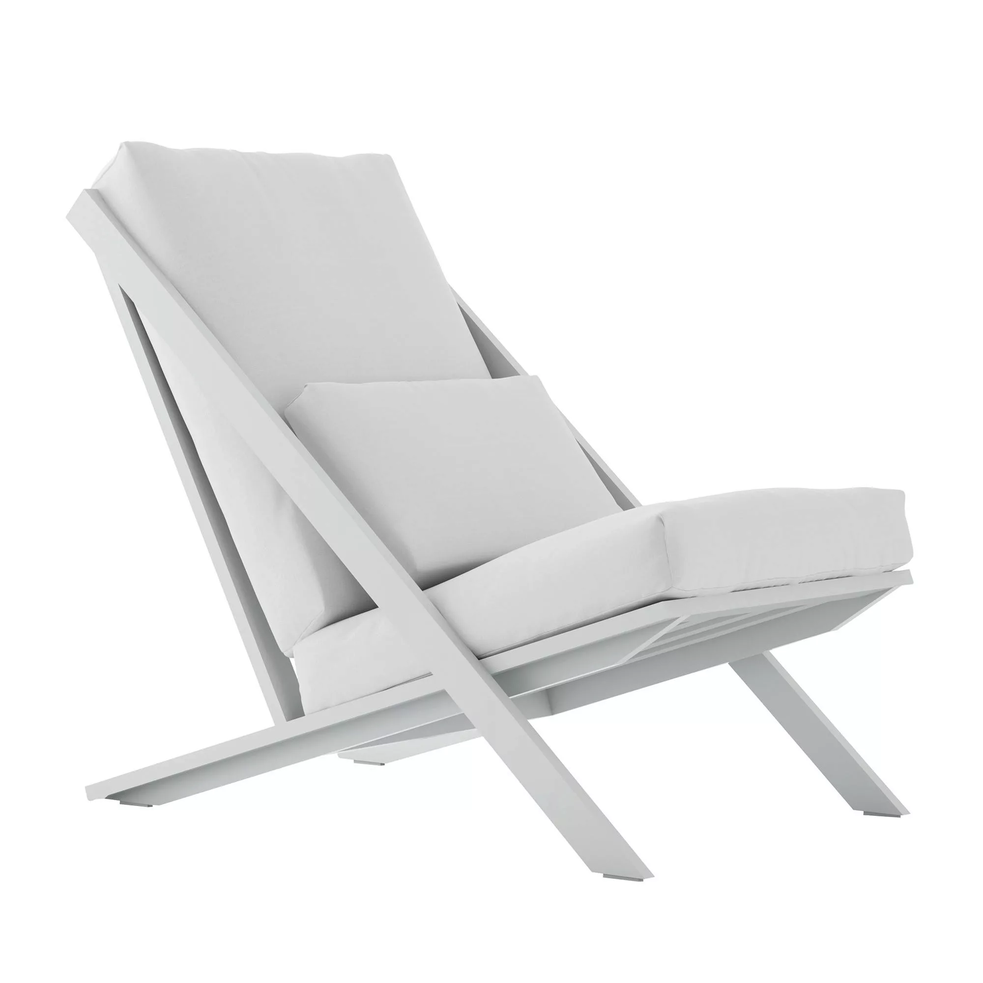 Gandia Blasco - Timeless Relax Outdoor Sessel - weiß RAL 9016/weiß/Auflage günstig online kaufen