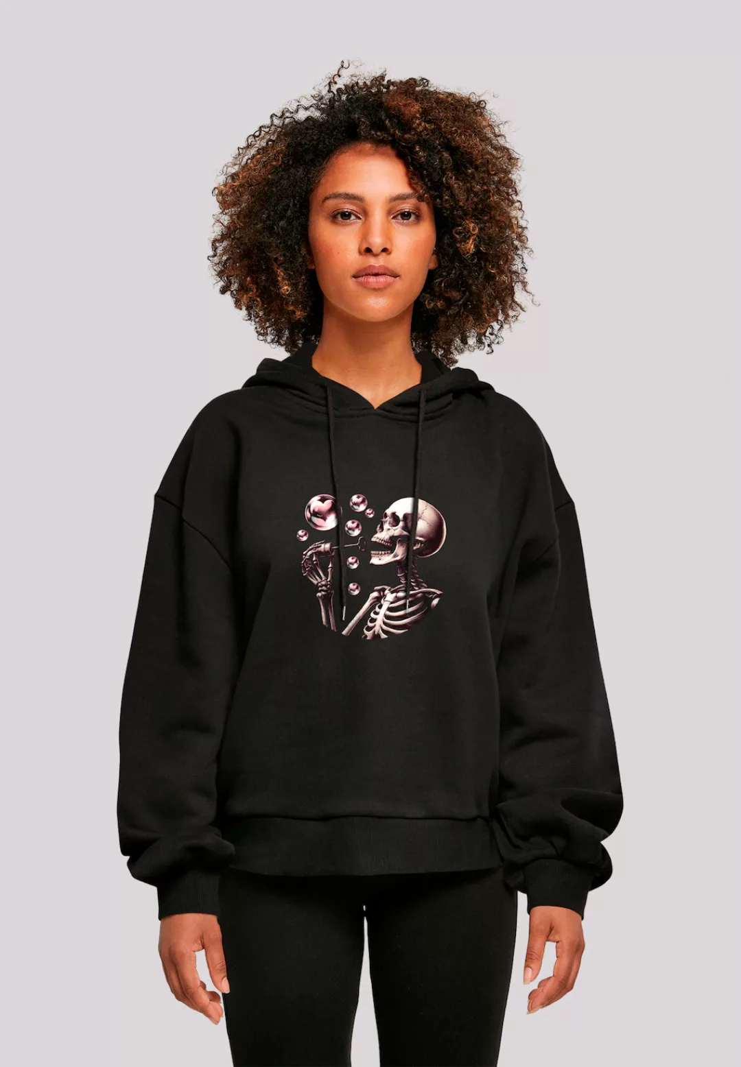 F4NT4STIC Sweatshirt "Niedliches Goth Skelett Herz Seifenblasen", Premium Q günstig online kaufen