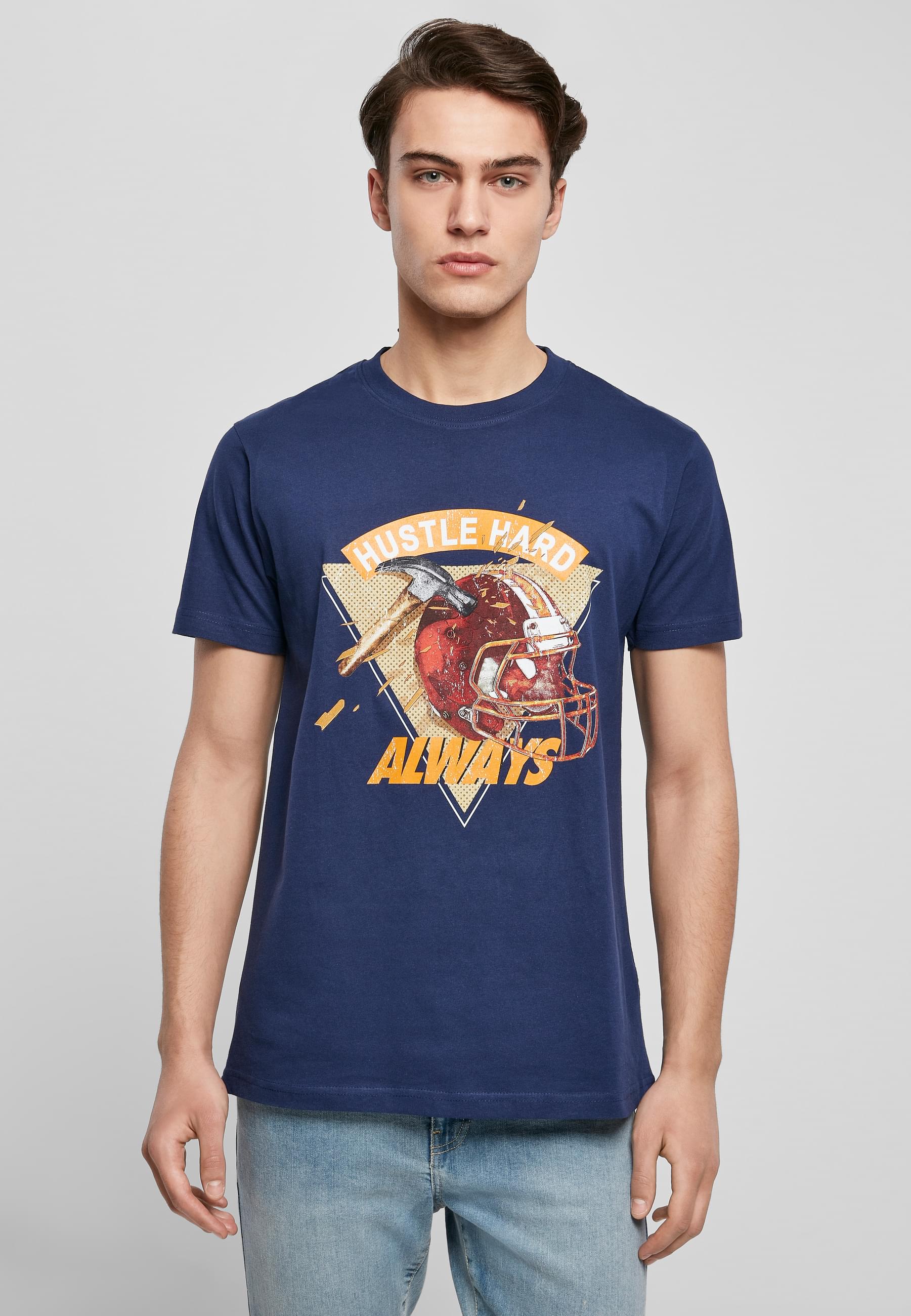 MisterTee Kurzarmshirt "MisterTee Herren Hustle Hard Always Tee", (1 tlg.) günstig online kaufen
