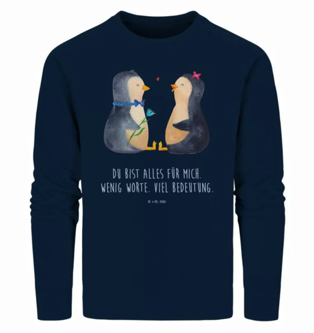 Mr. & Mrs. Panda Longpullover Größe XXL Pinguin Pärchen - French Navy - Ges günstig online kaufen